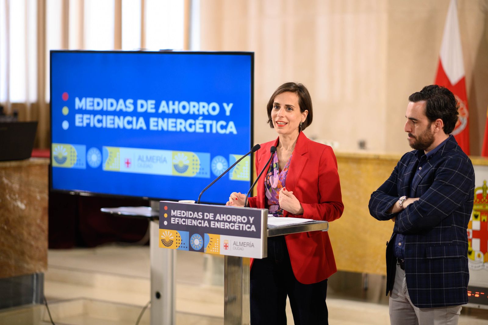 Margarita Cobos, en la presentación del plan de actuaciones de ahorro energético
