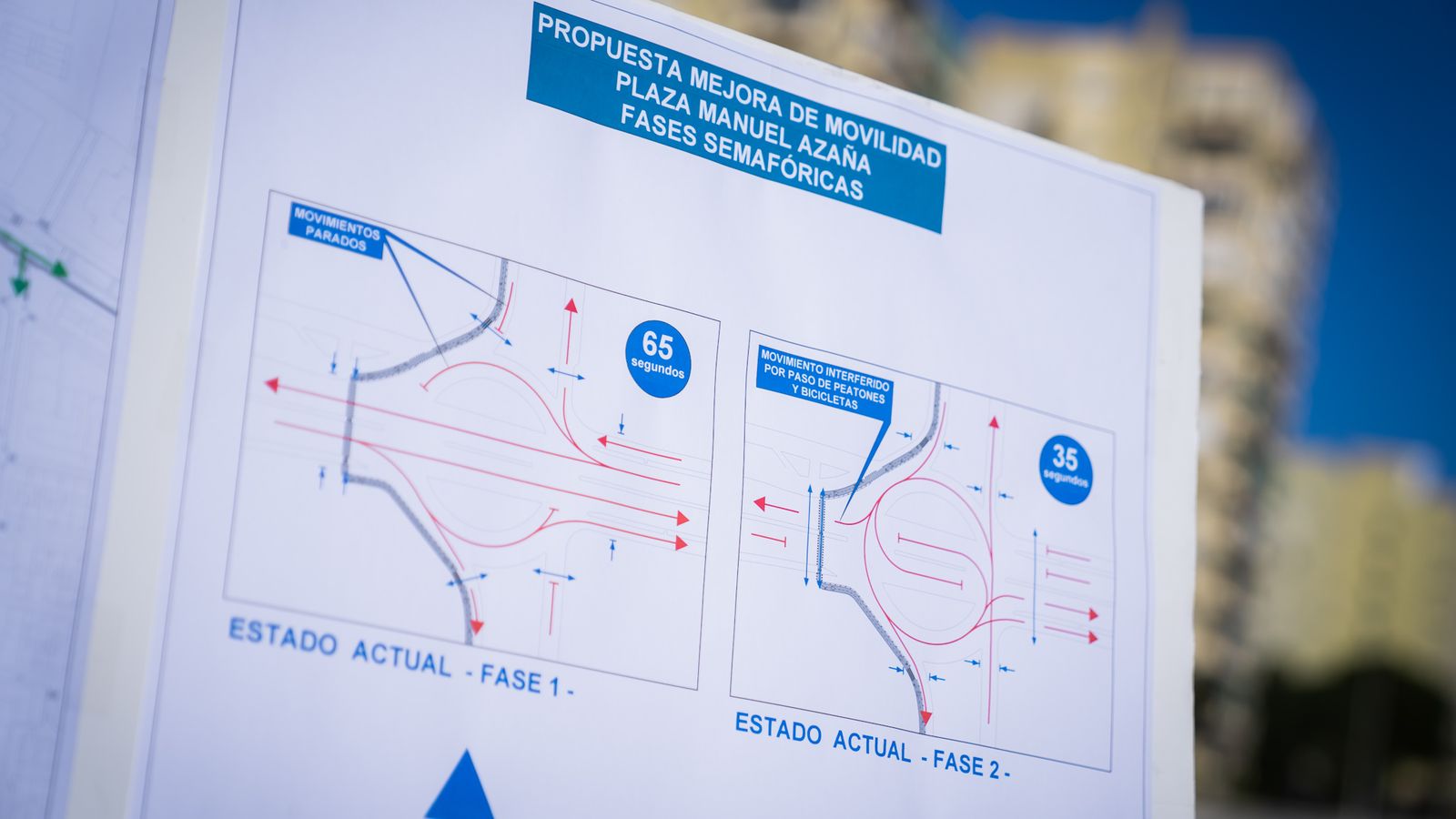 Reordenación del tráfico en la plaza Manuel Azaña