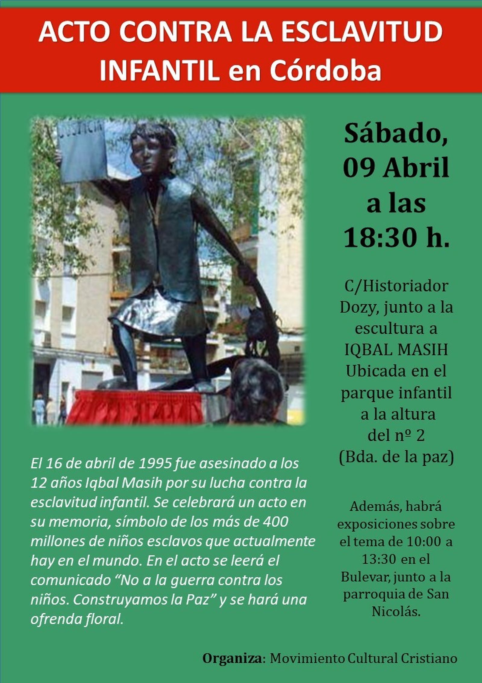 Cartel anunciador del acto.