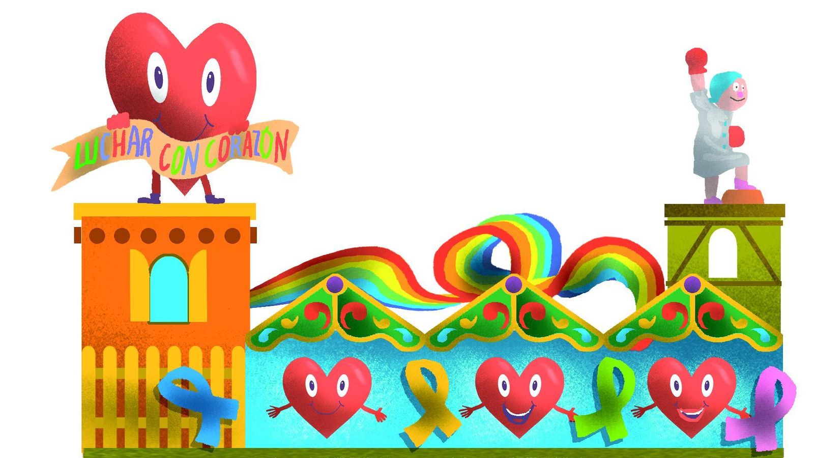 Así será la carroza de Lucha por el Corazón 2020.