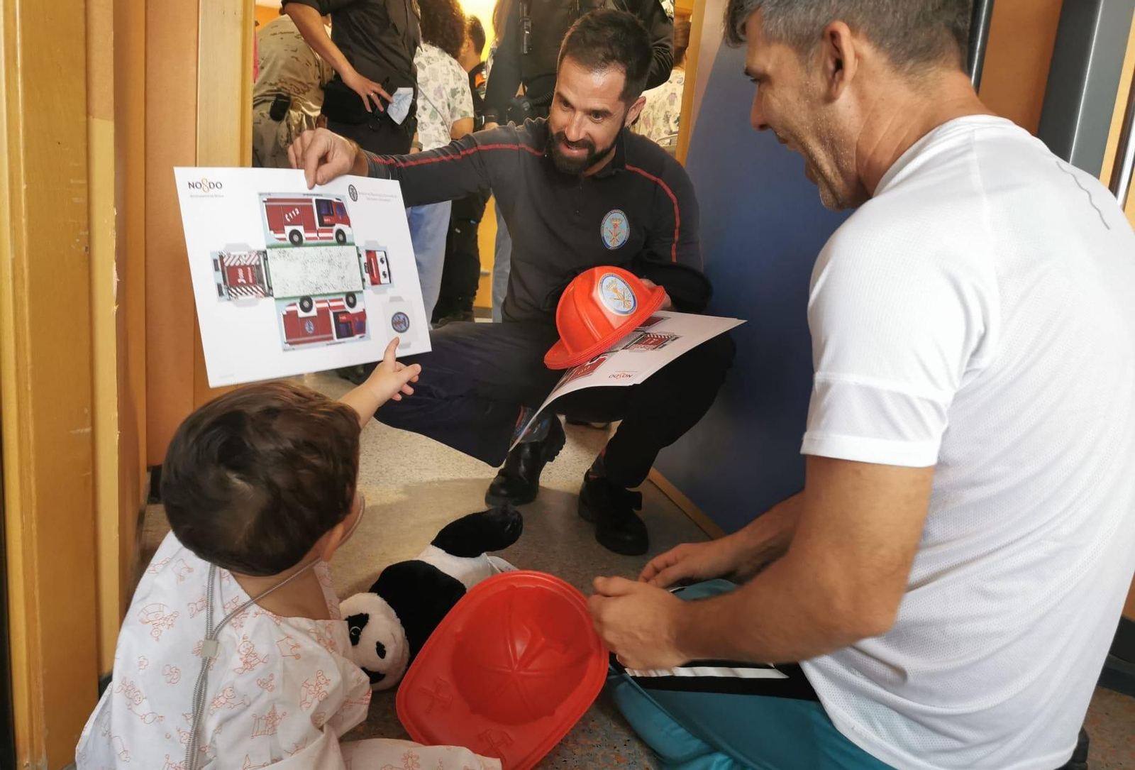 Un momento de la visita.