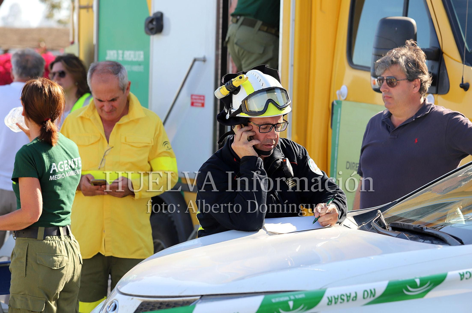 Imágenes del incendio en Doñana