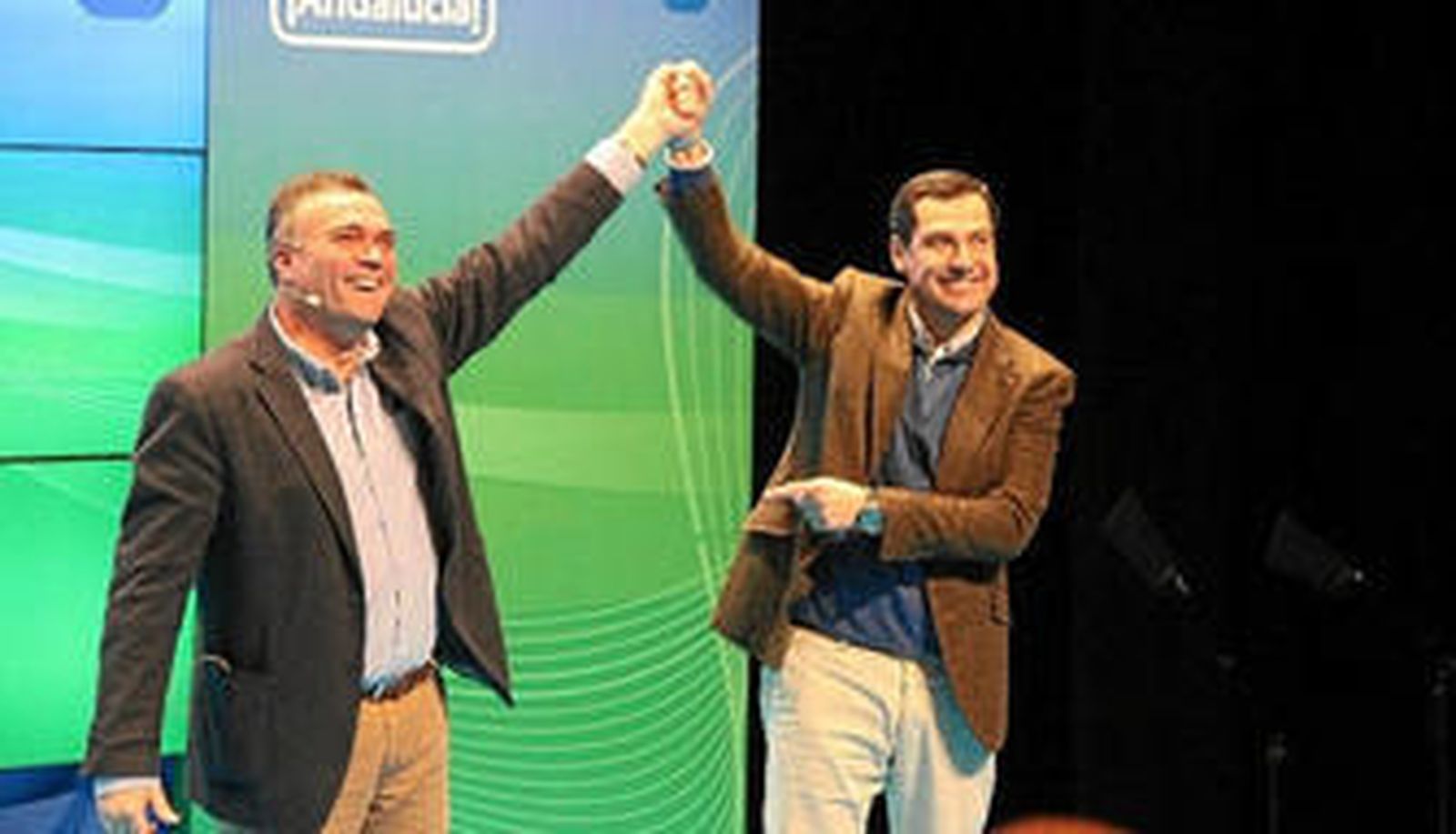 Manuel García Félix junto a Manuel Moreno Bonilla, en la presentación de la candidatura del popular palmerino.