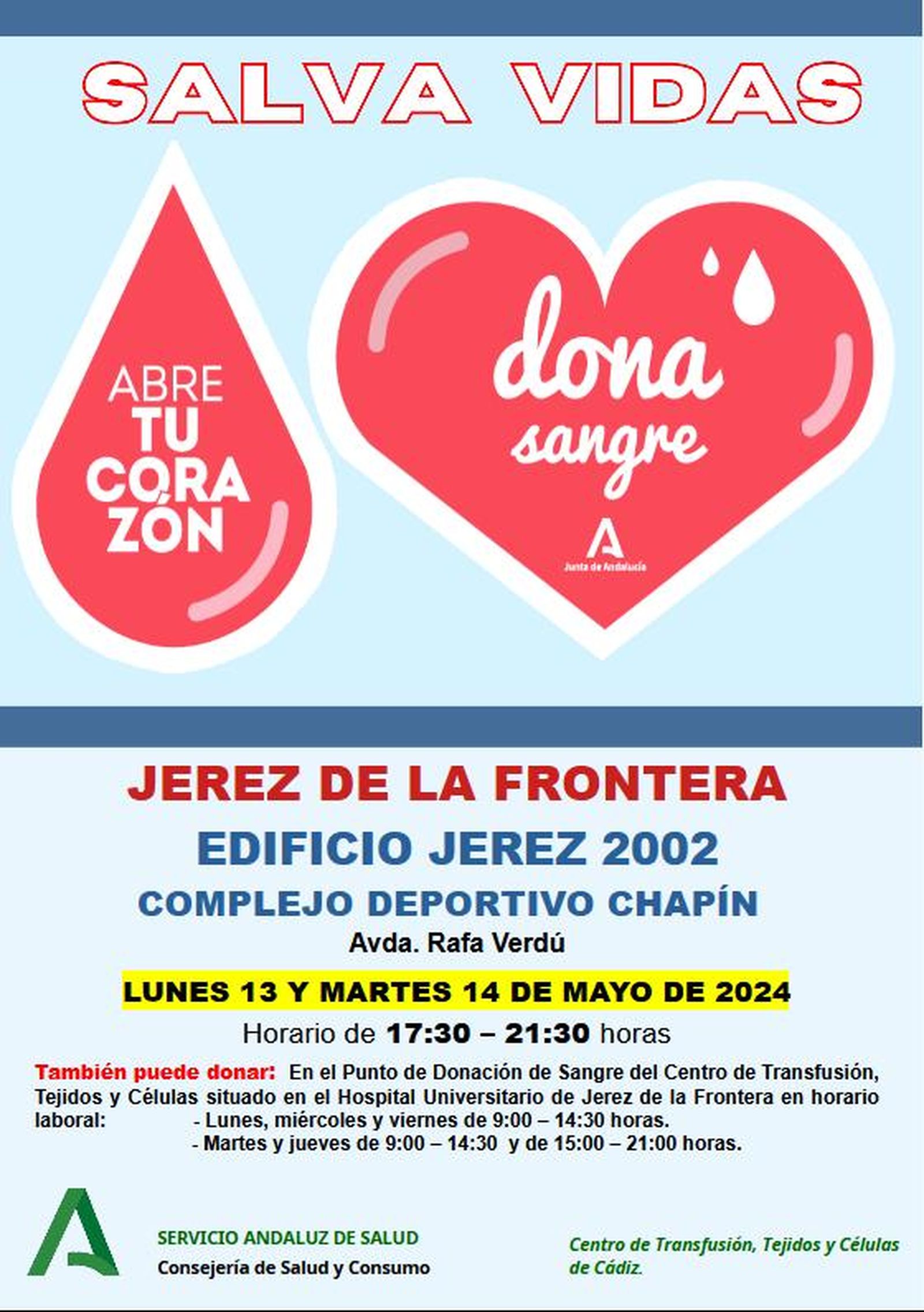 Cartel de la colecta de sangre