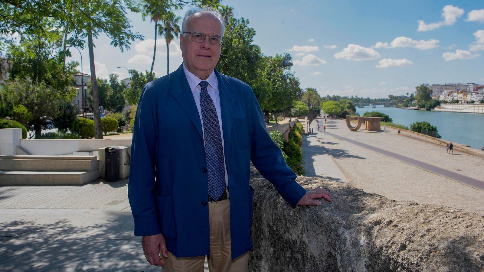 José Félix Romero junto al Paseo Colón