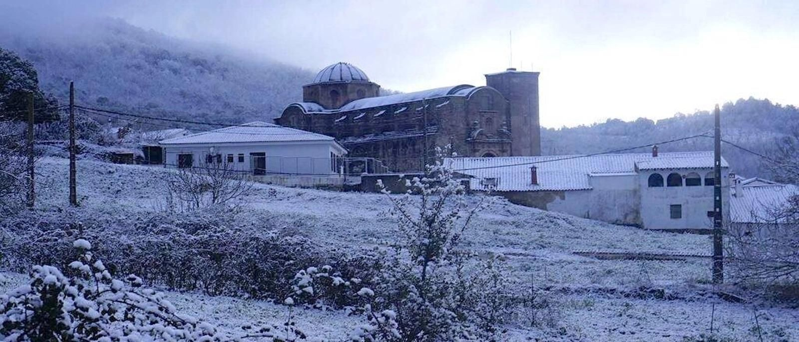 Así de nevada despertaba la Sierra de Aracena con el paso de la borrasca 'Filomena'
