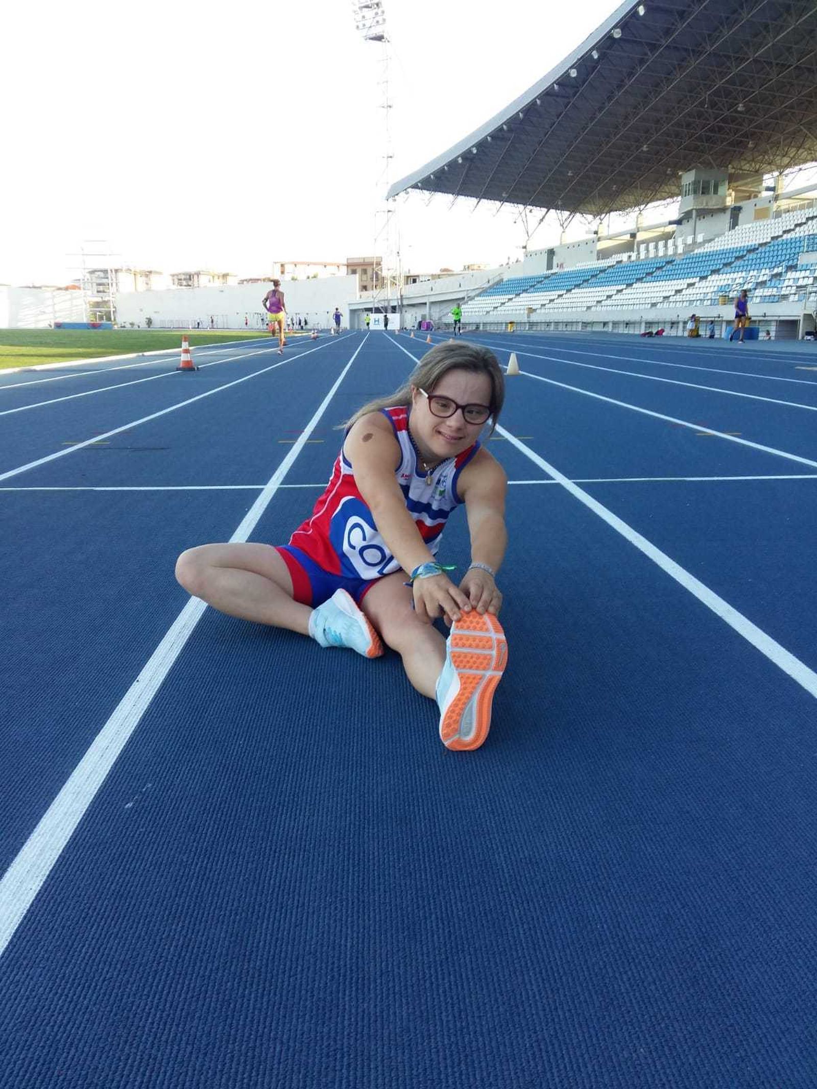 Blanca en un entrenamiento en el estadio Iberoamericano Emilio Martín.