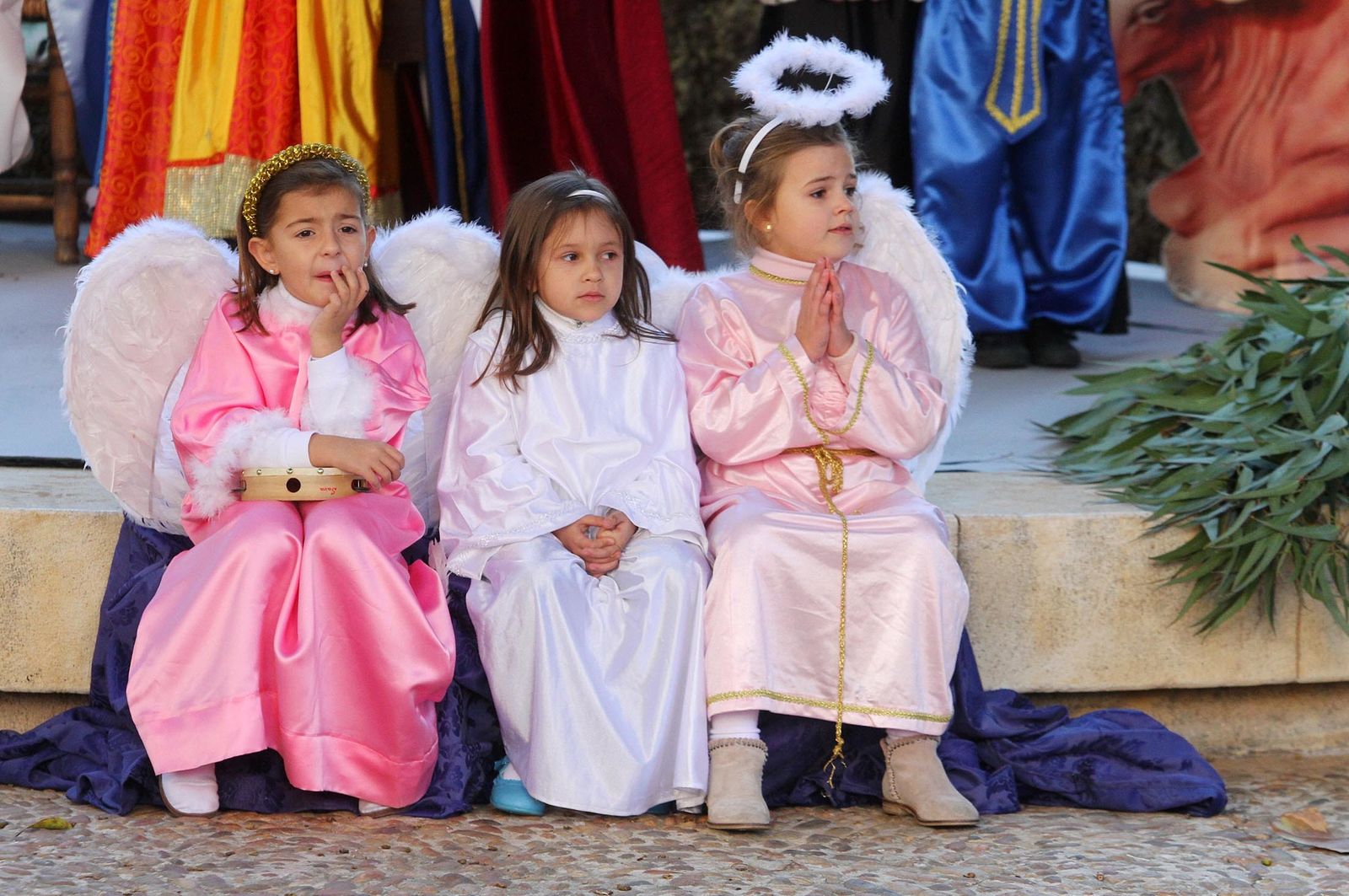 Imágenes del Belén viviente del Colegio María Inmaculada.