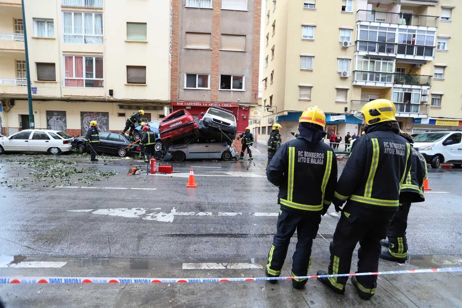 Fotos del accidente del autobús en Málaga
