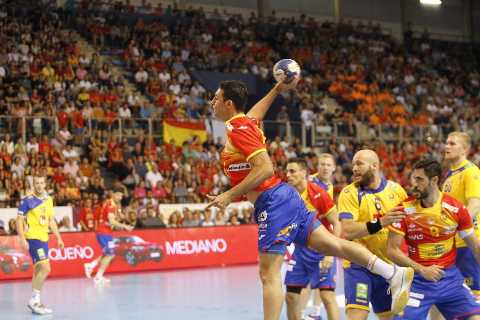 Fotogalería España-Suecia. Balonmano. Palacio Juegos Mediterráneos. Almería