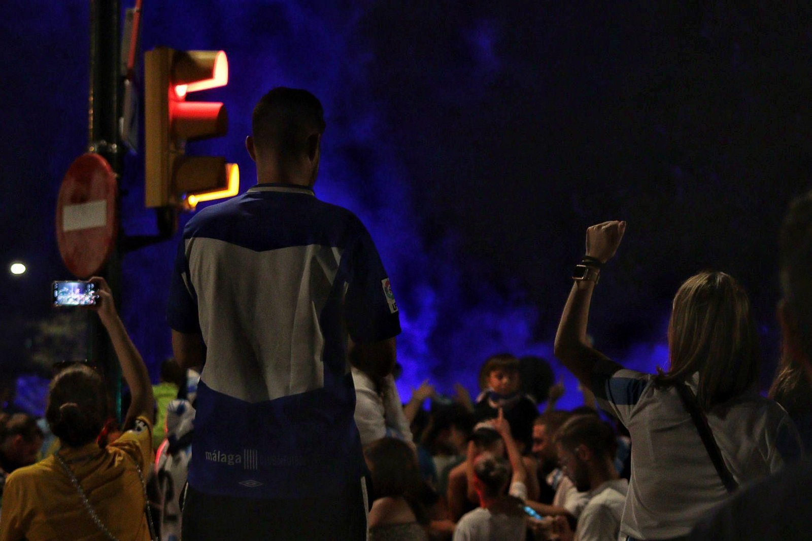 La eterna madrugada en Málaga por el ascenso La eterna madrugada en Málaga por el ascenso