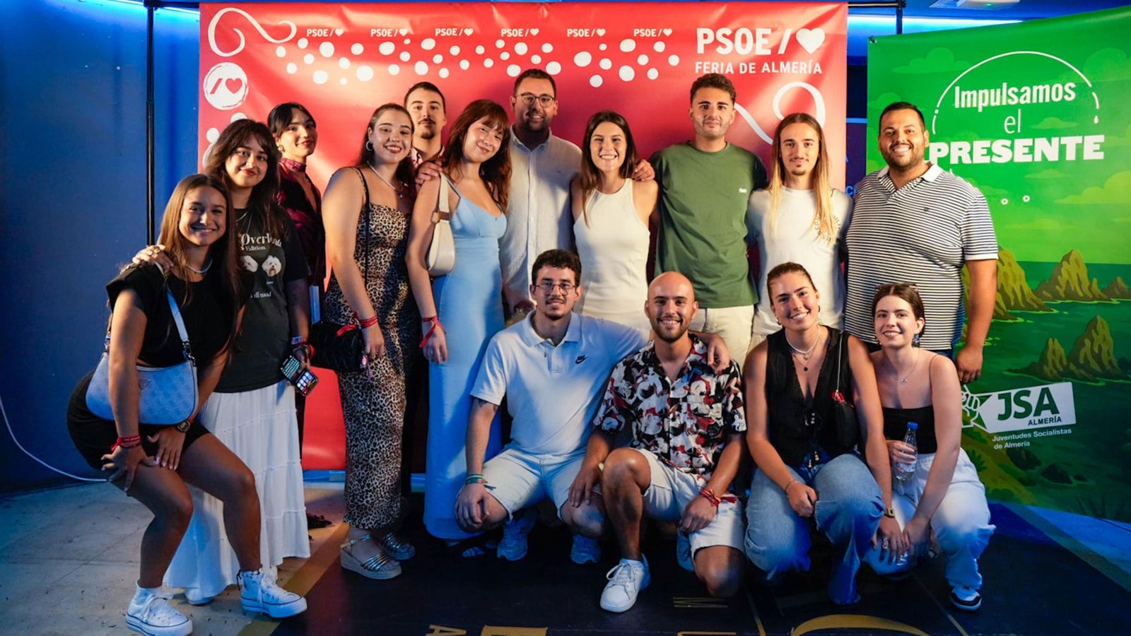 Las Juventudes Socialistas no quisieron faltar al evento.