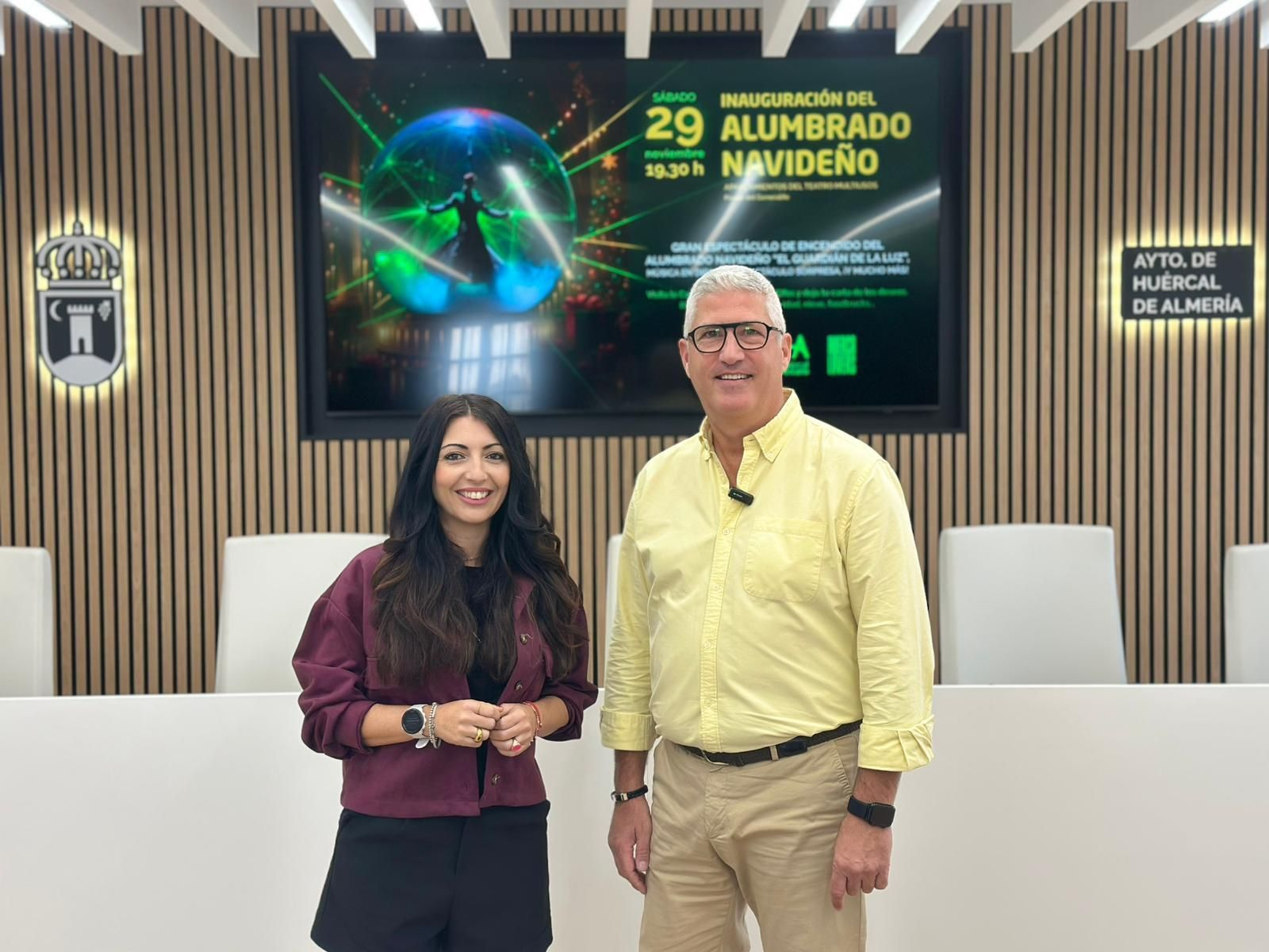 Presentación del alumbrado navideño.