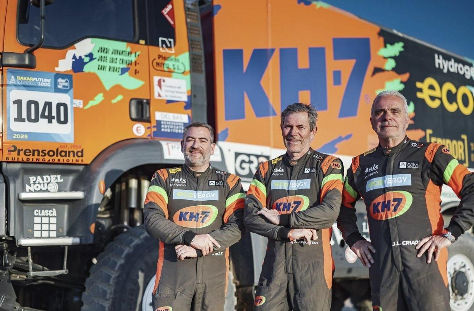 José Luis Criado, a la derecha, junto a sus compañeros Ribas y Juvanteny.