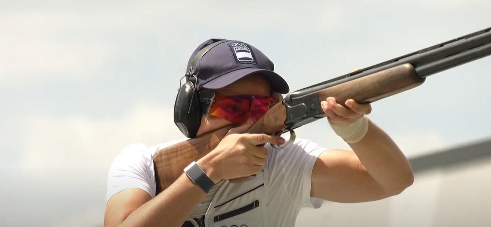 Fátima Gálvez, en la final de foso olímpico del Campeonato de Europa de Chateauroux (Francia).