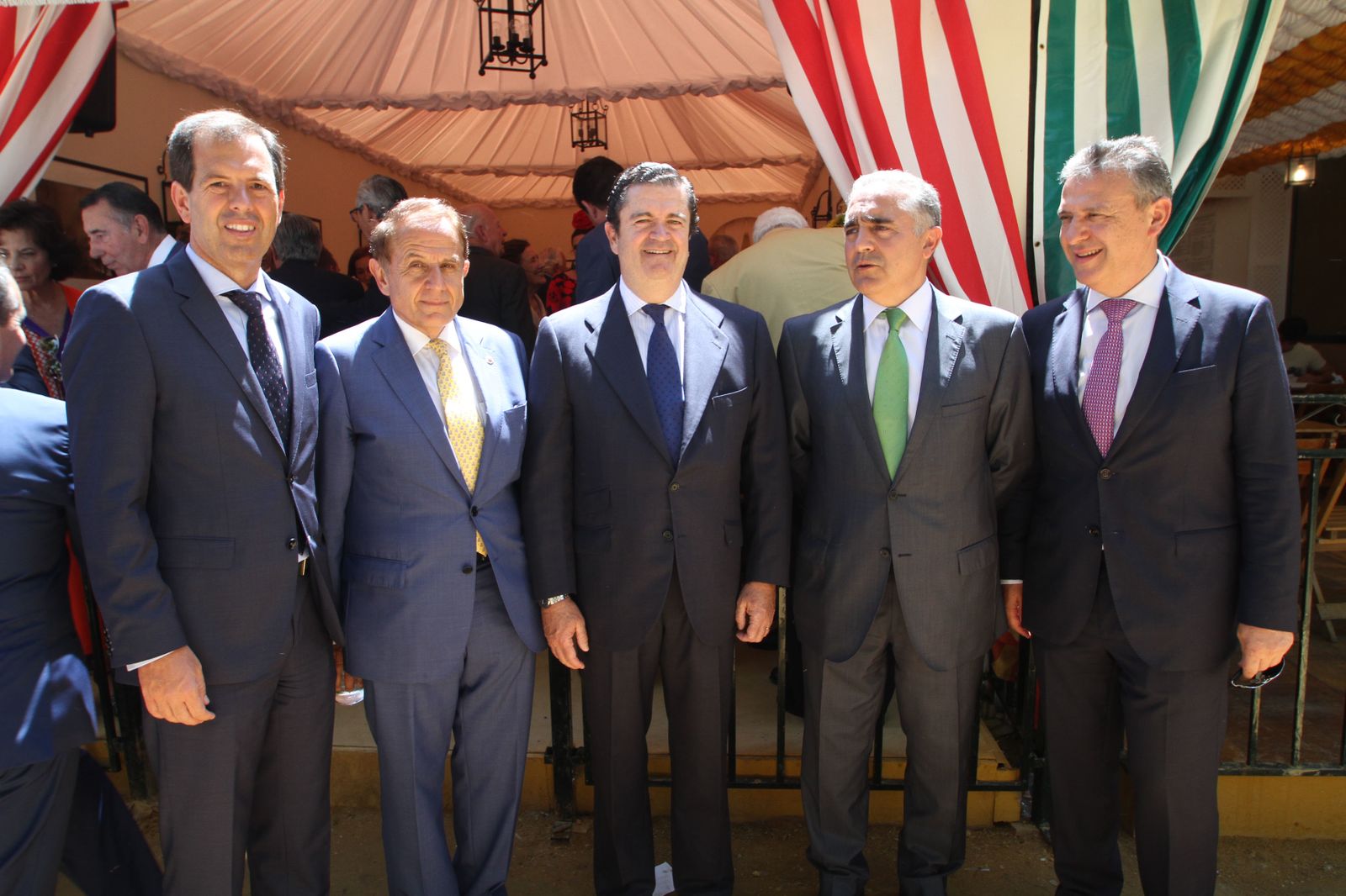 Rafael Pelayo, del Banco Popular; Antonio Pascual, Borja Prado, Luis Marín, director territorial del Banco Popular; y Francisco Arteaga.