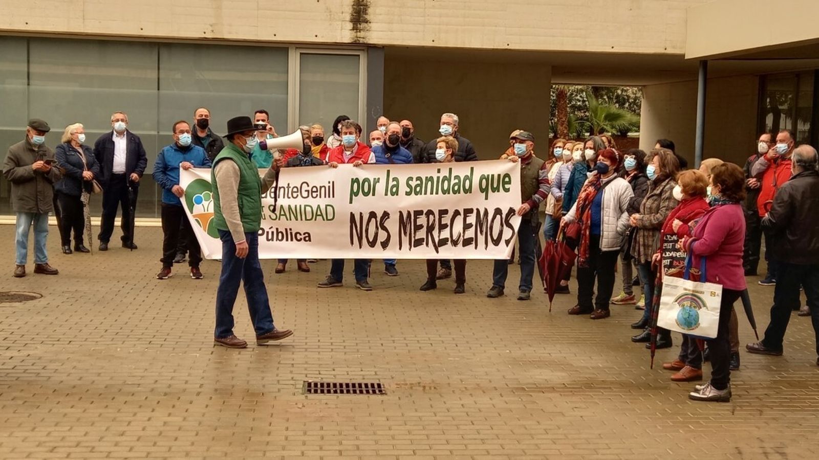 Protesta de la plataforma por la salud pública.