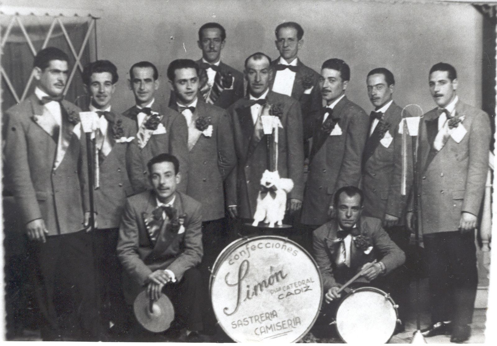 La chirigota de Fletilla 'Los locutores de radio', de 1957.