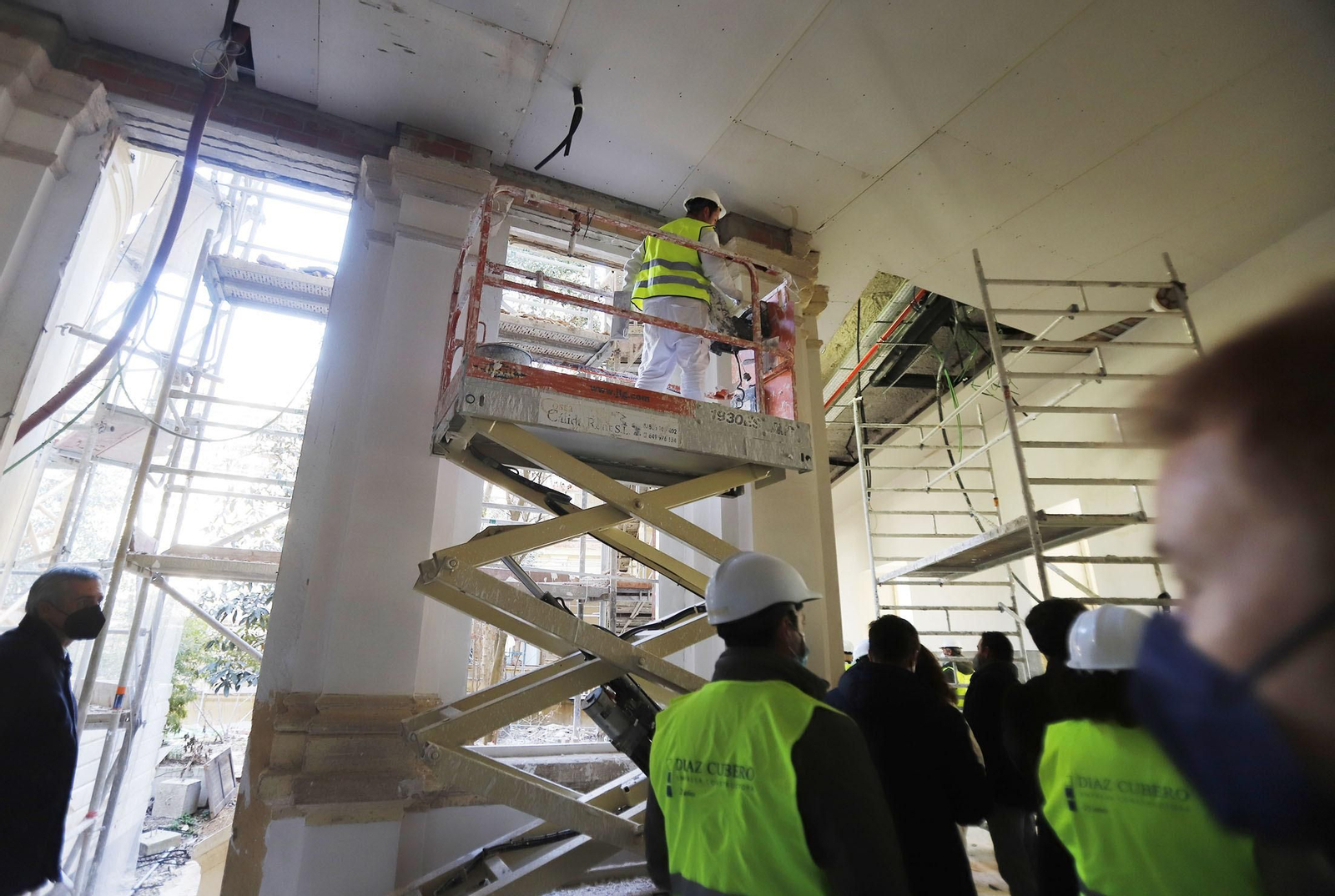 Imágenes de la visita a las obras del Instituto Rábida