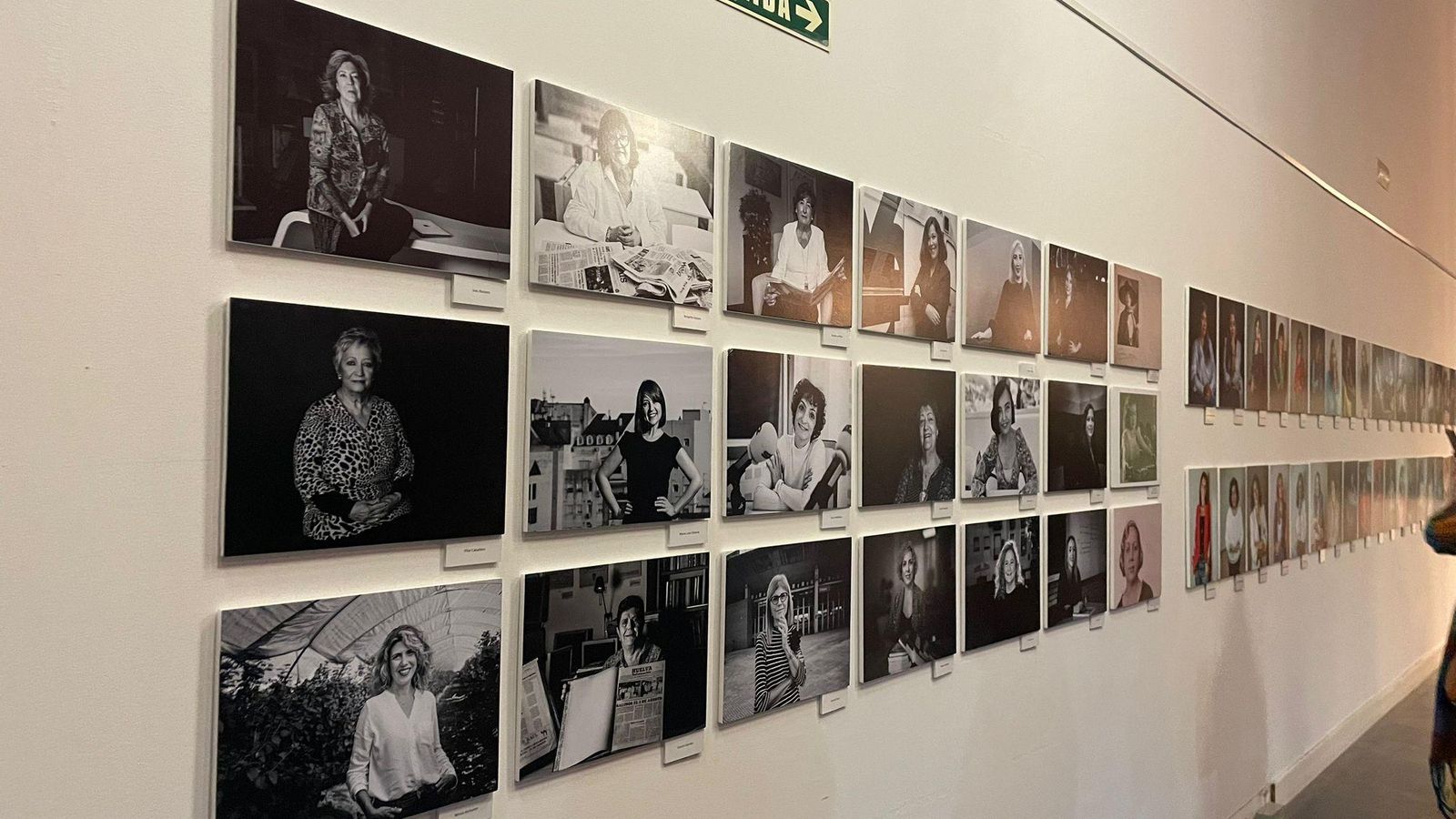 Una hilera de fotografías de mujeres periodistas.