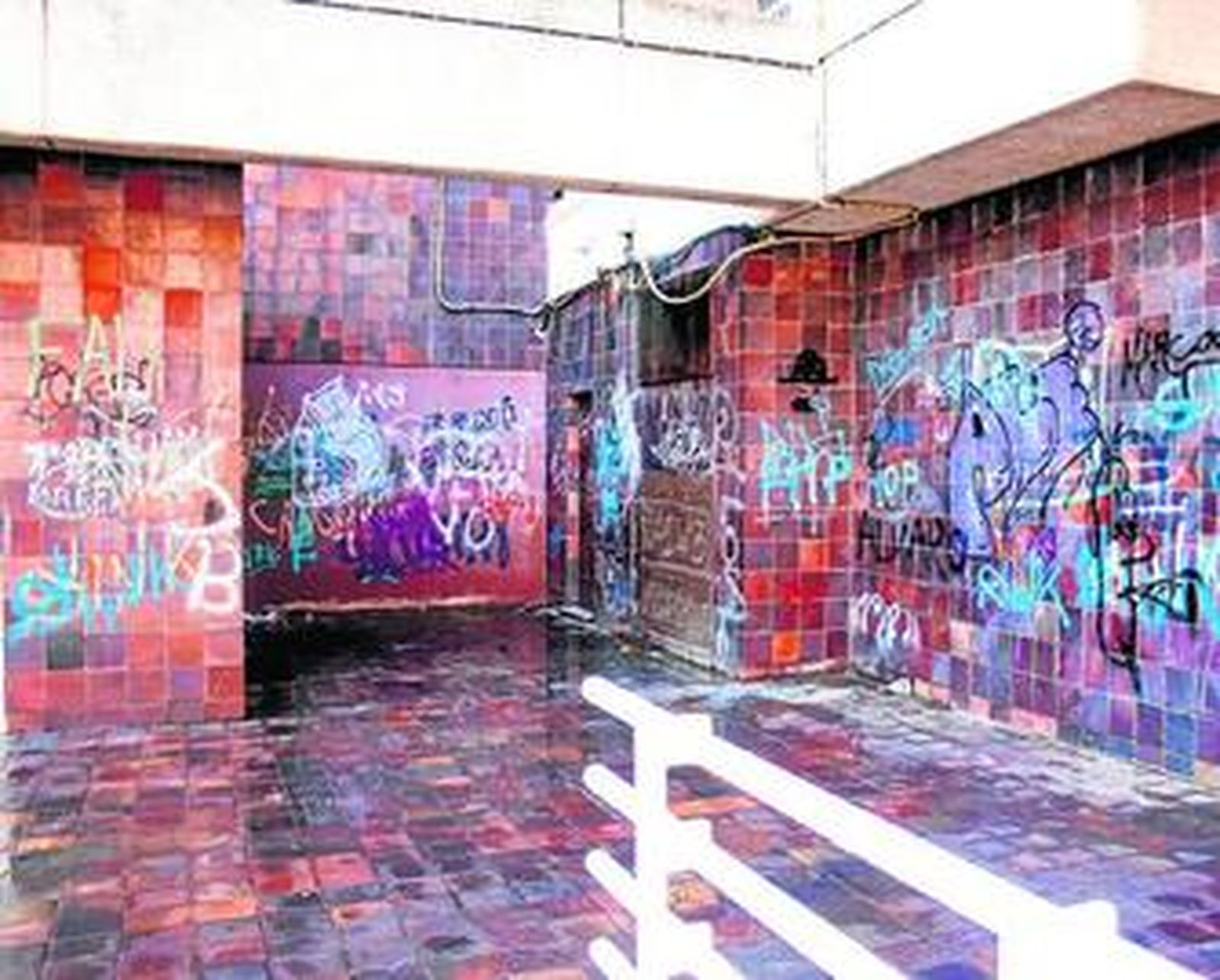 La plaza Niña, convertida en un gran garabato