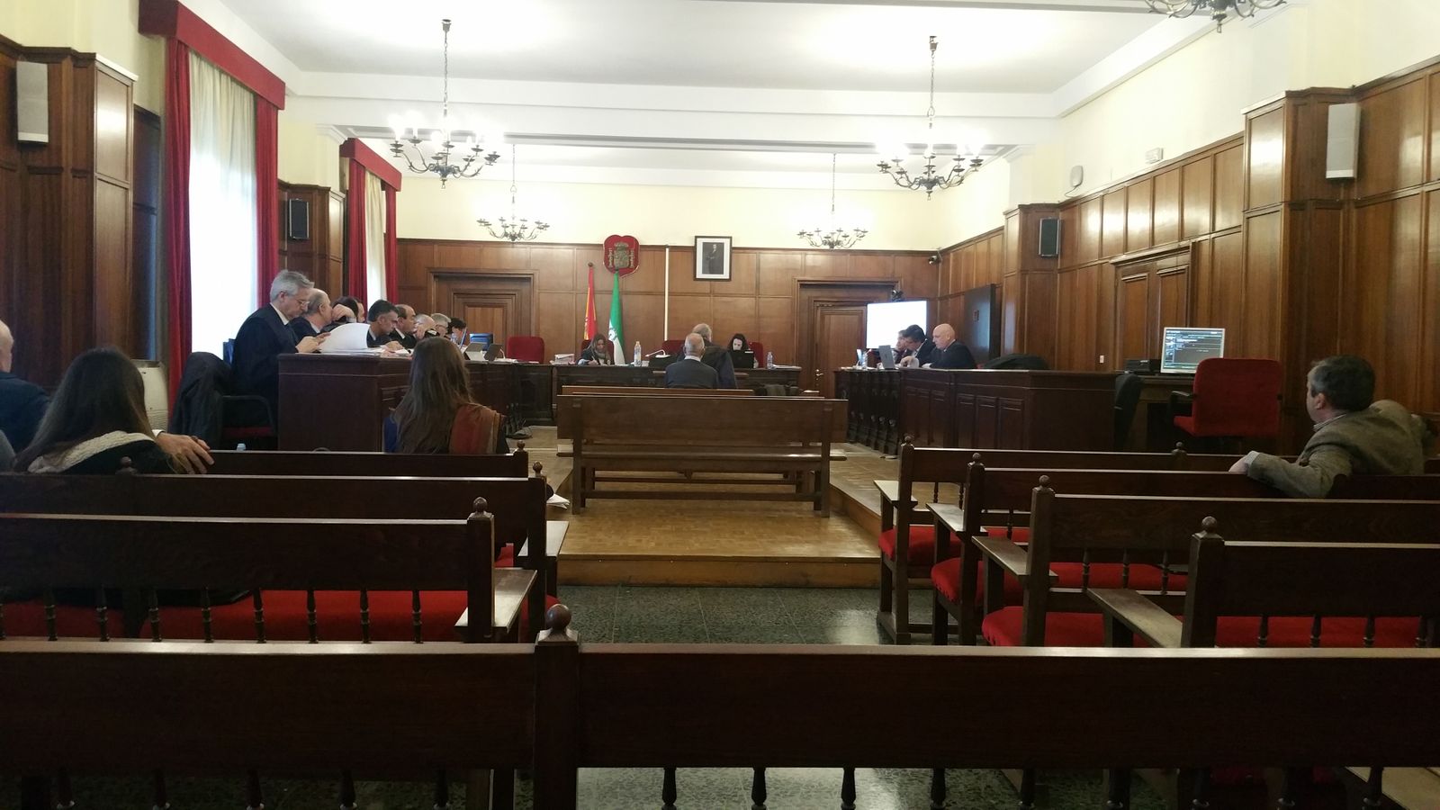 La sala de la Audiencia durante la sesión del juicio.