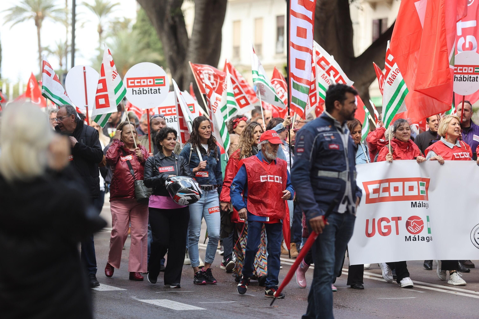 La manifestación del 1 de mayo en Málaga, en fotos