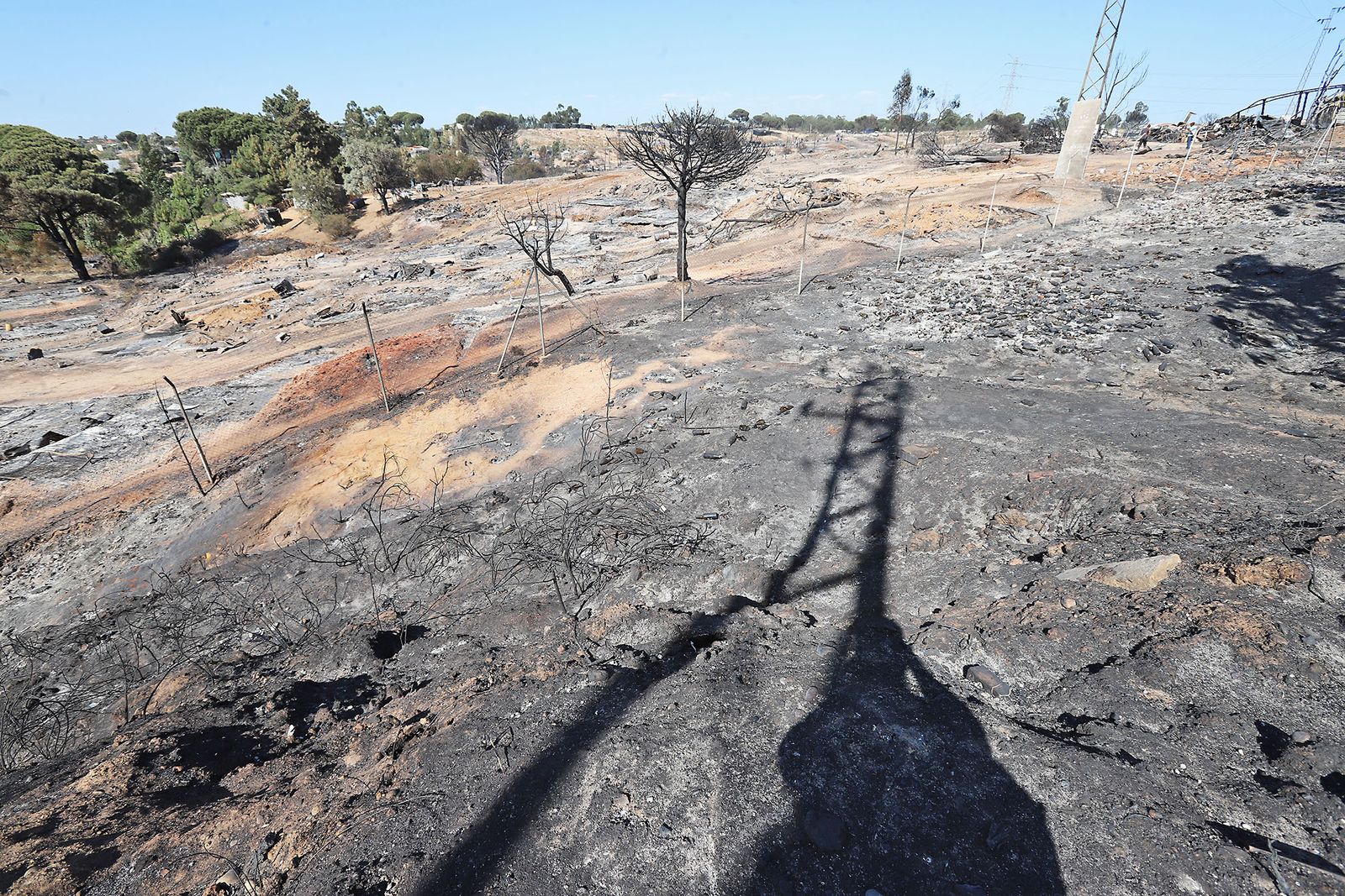 Así quedó el asentamiento de chabolas en Palos de la Frontera tras el incendio
