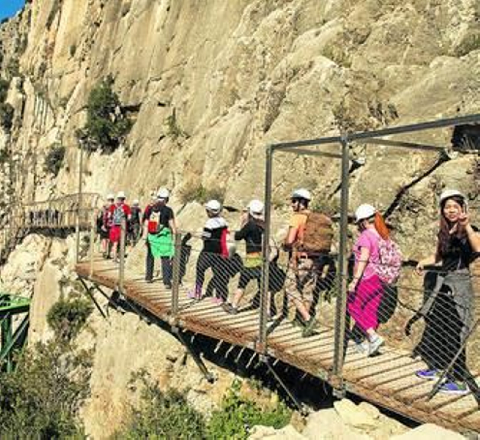 Visitantes en el Caminito del Rey.