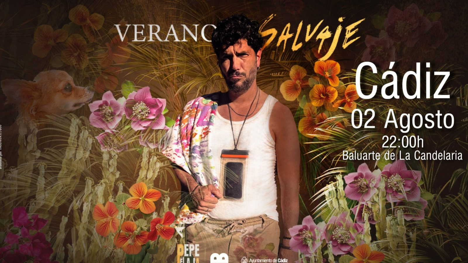 Pepe el Caja en el cartel de su espectáculo 'Verano Salvaje', que estará en Cádiz el 2 de agosto.