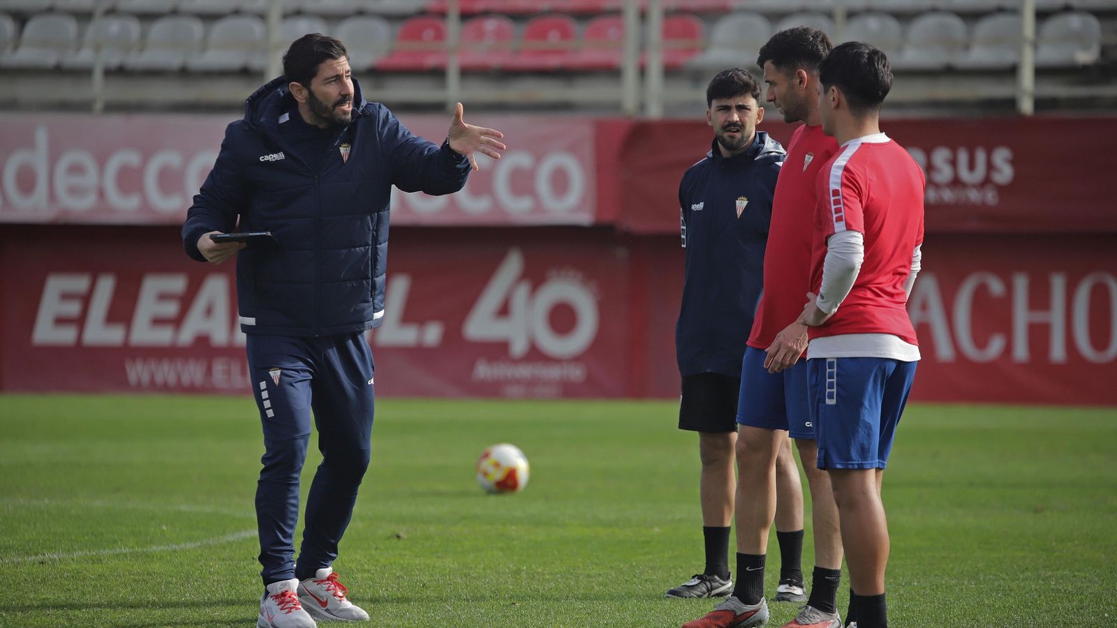 Javi Vázquez, durante un entrenamiento.