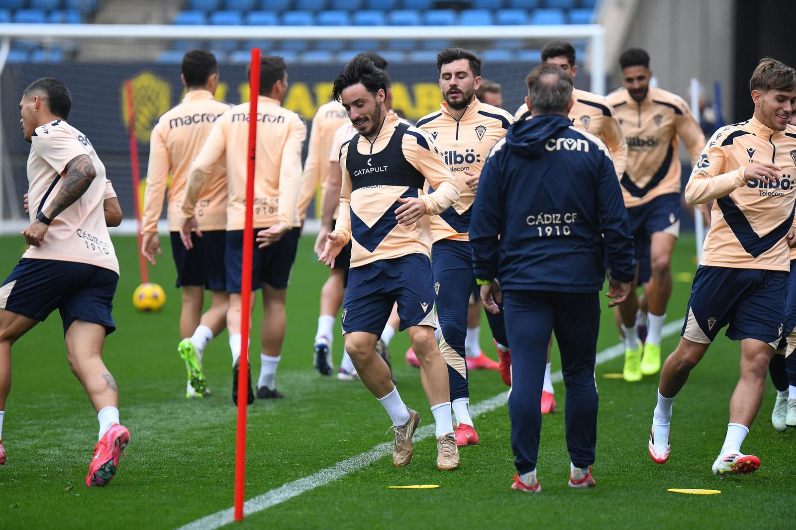 Un entrenamiento del Cádiz. Un entrenamiento del Cádiz.