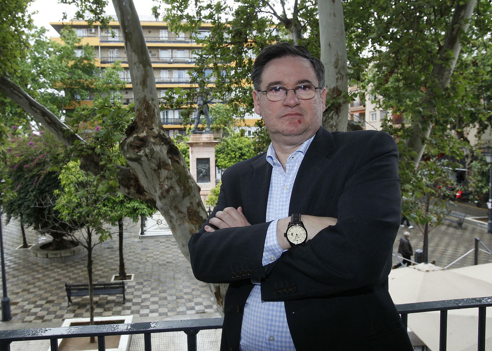 Emilio G. Romero, en su despacho de la plaza de la Gavidia.