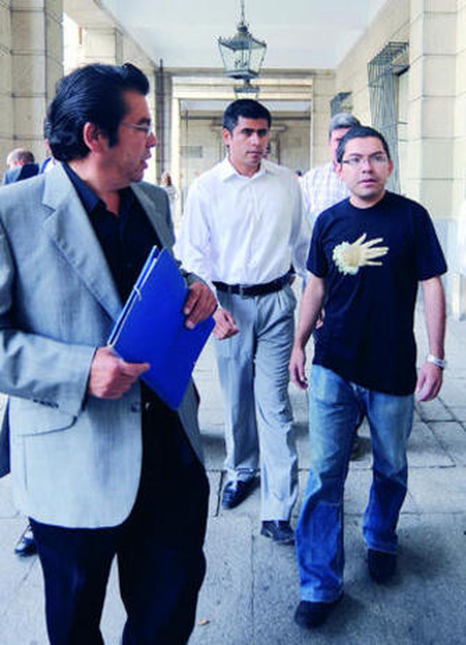 El acusado, Alejandro Moreno, ayer a su llegada a la Audiencia.