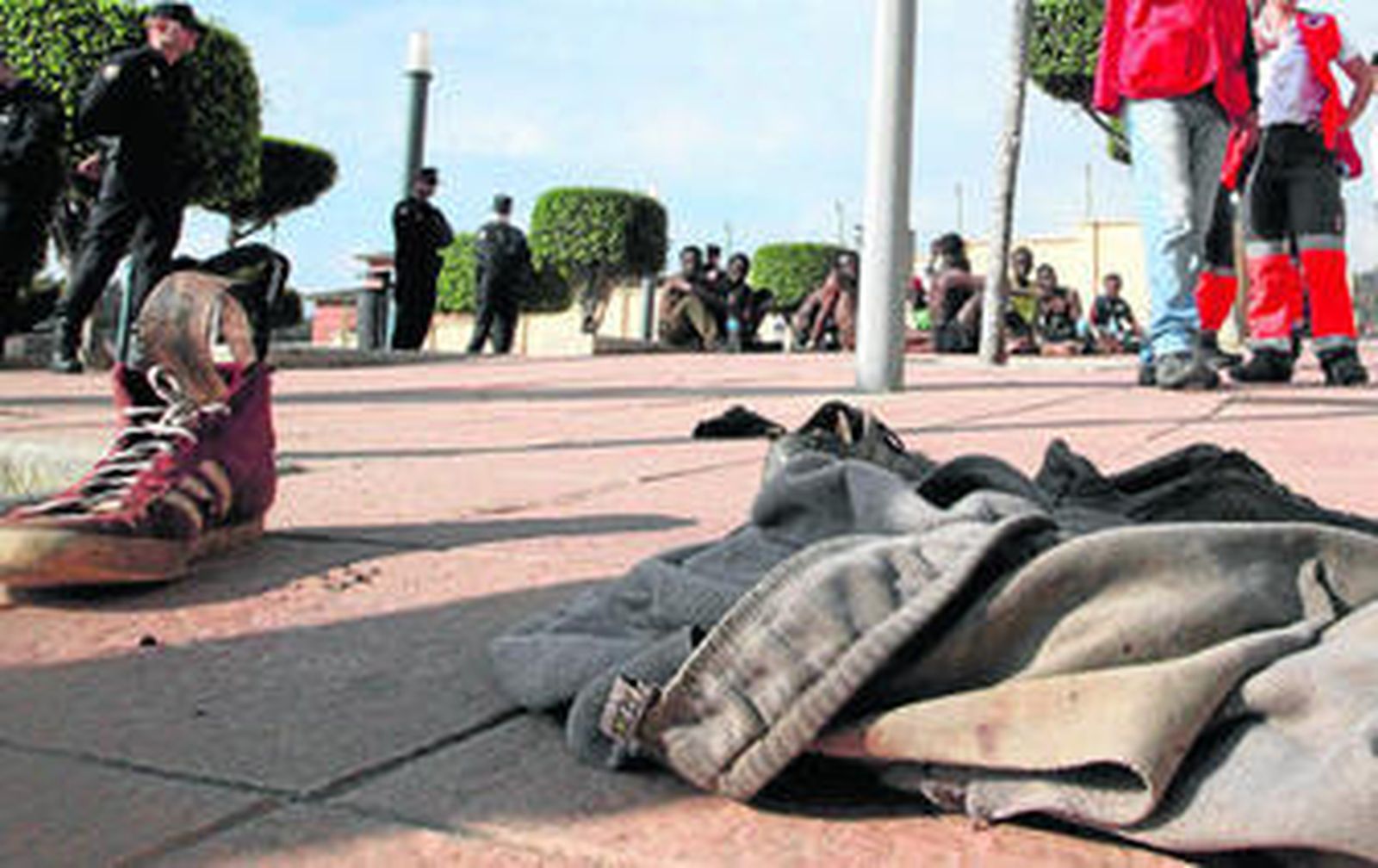 La Policía Nacional en la azotea del CIE de Aluche, a mediados de octubre.
