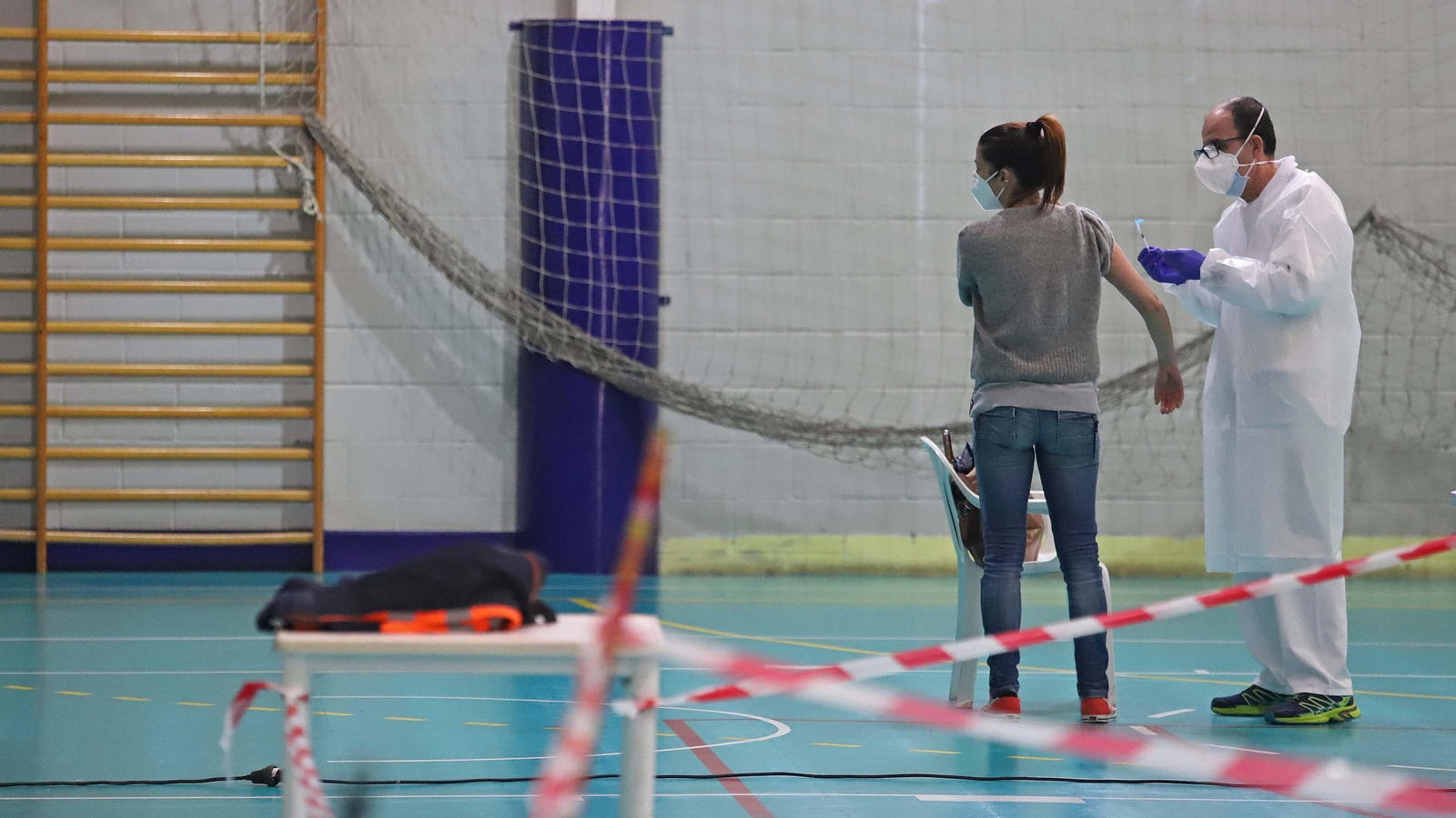 Vacunación de profesores en Algeciras