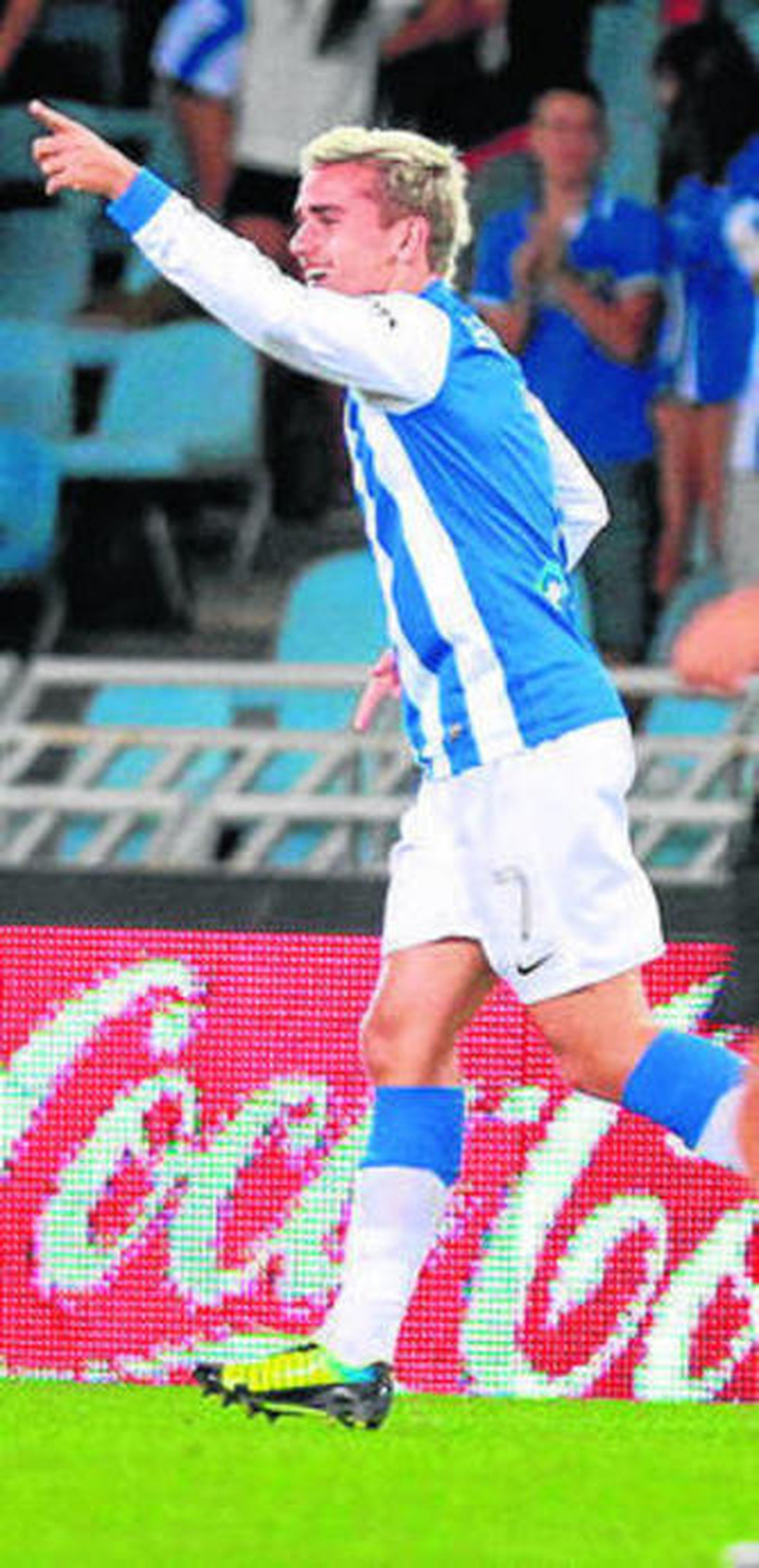 Griezmann celebra un tanto.