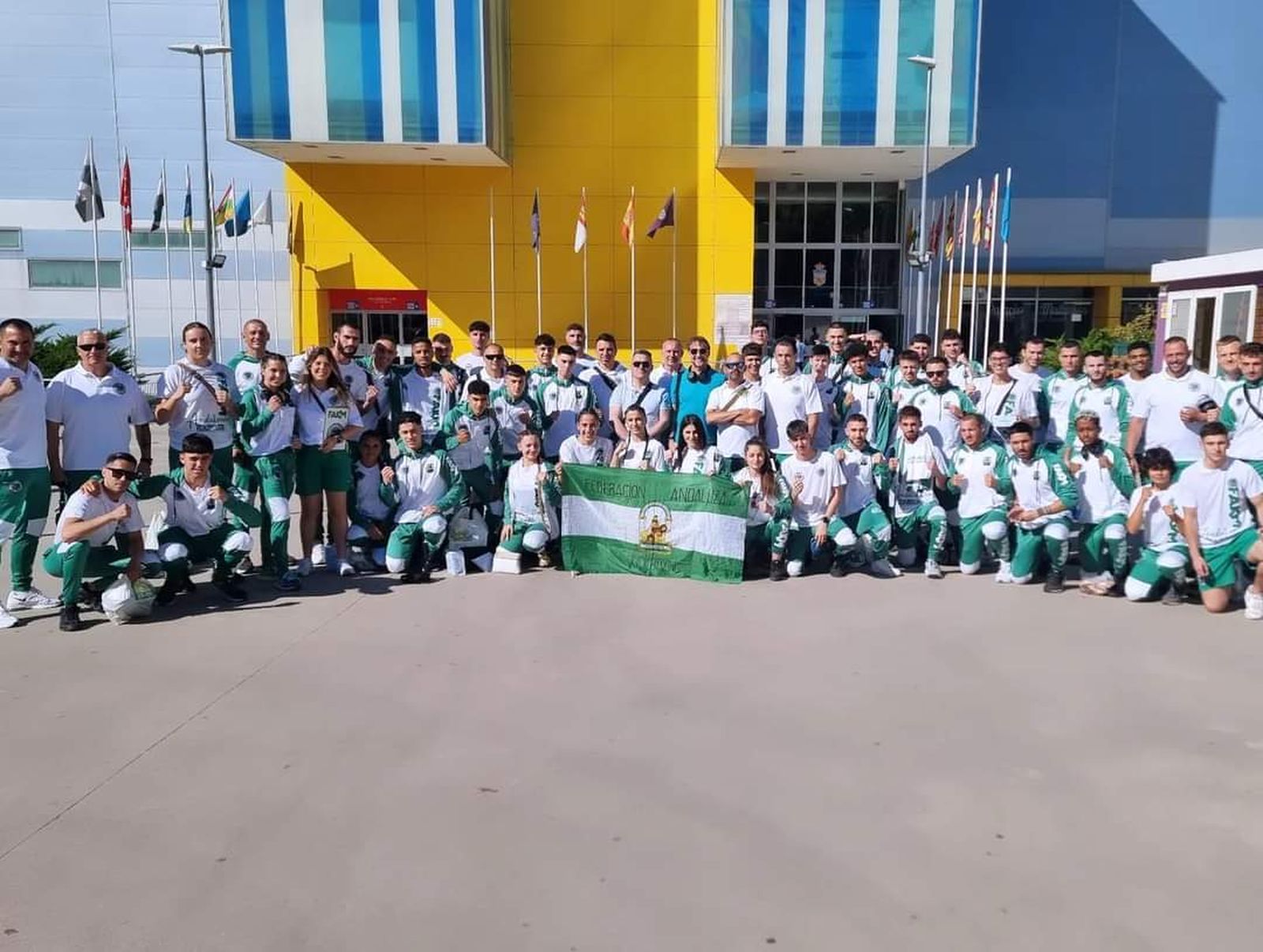 Parte de la expedición de la Selección andaluza.