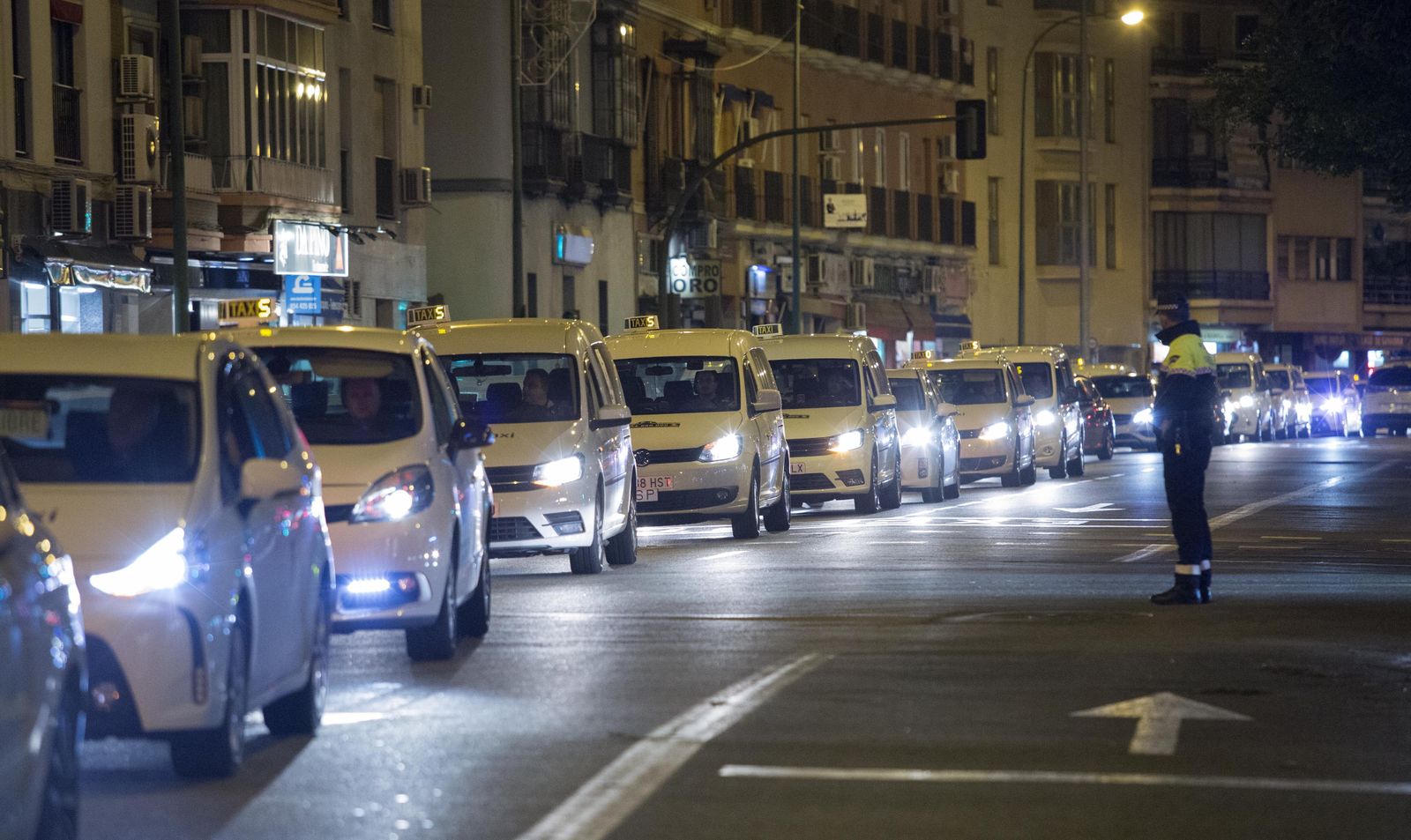 Manifestación de taxi en Sevilla