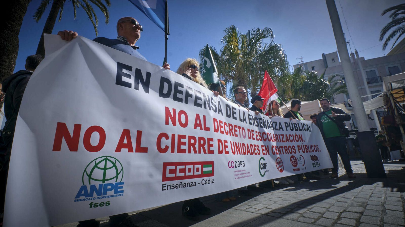 Manifestación contra la enseñanza concertada