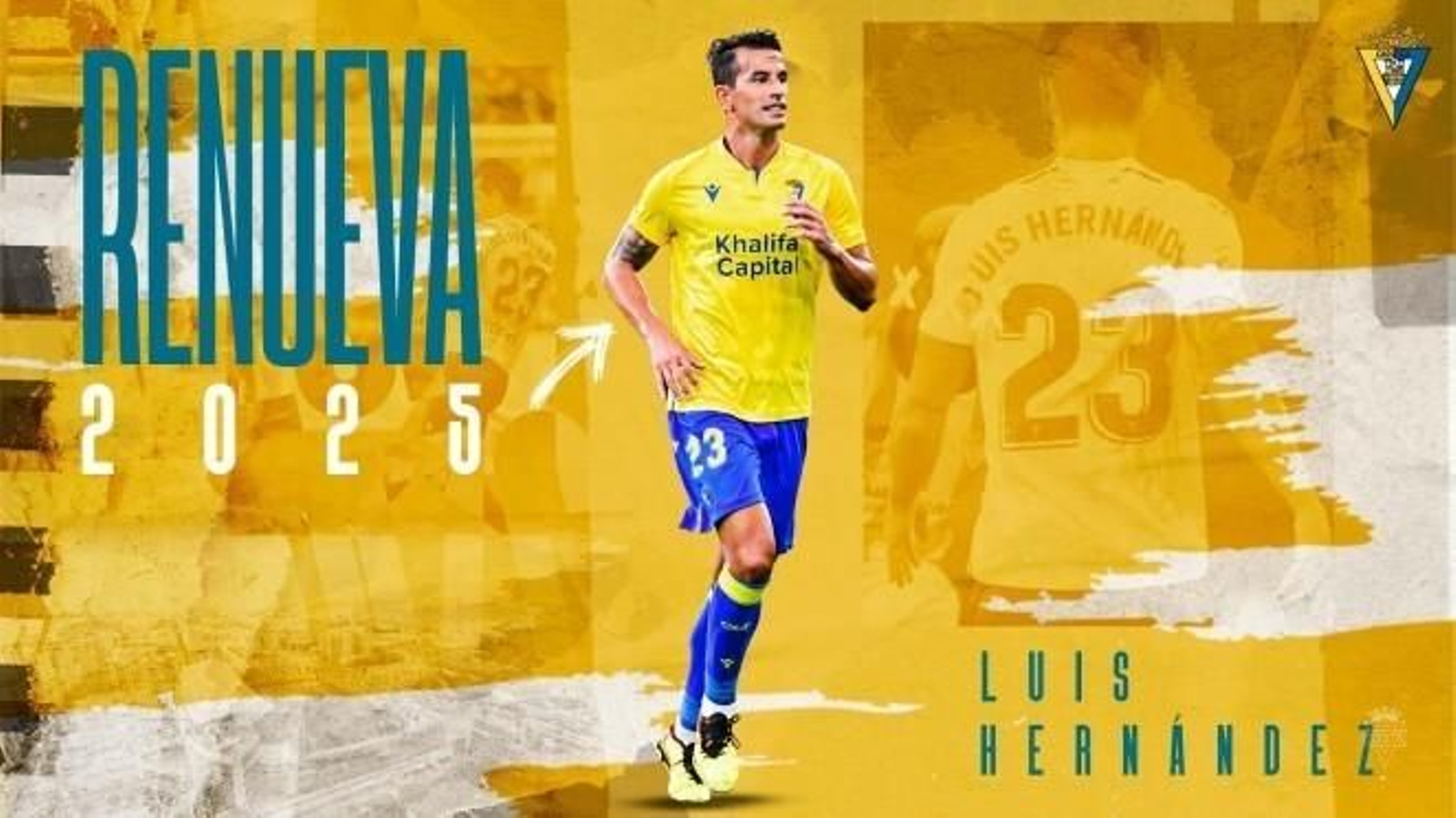 El anuncio del Cádiz de la renovación de Luis Hernández.