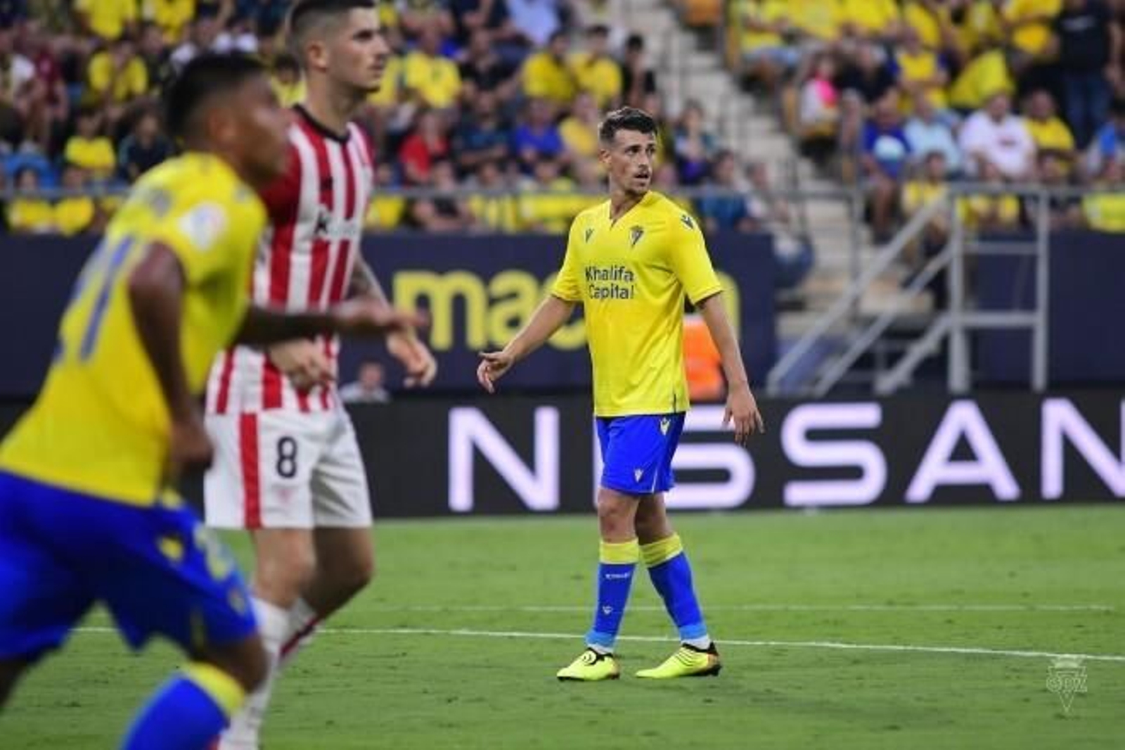 Antonio Blanco en el Cádiz-Athletic, una de sus escasas apariciones.