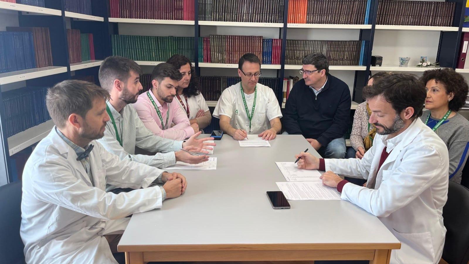 Reunión de coordinación de la Unidad de Investigación Biomédica en el Hospital Universitario Torrecárdenas.