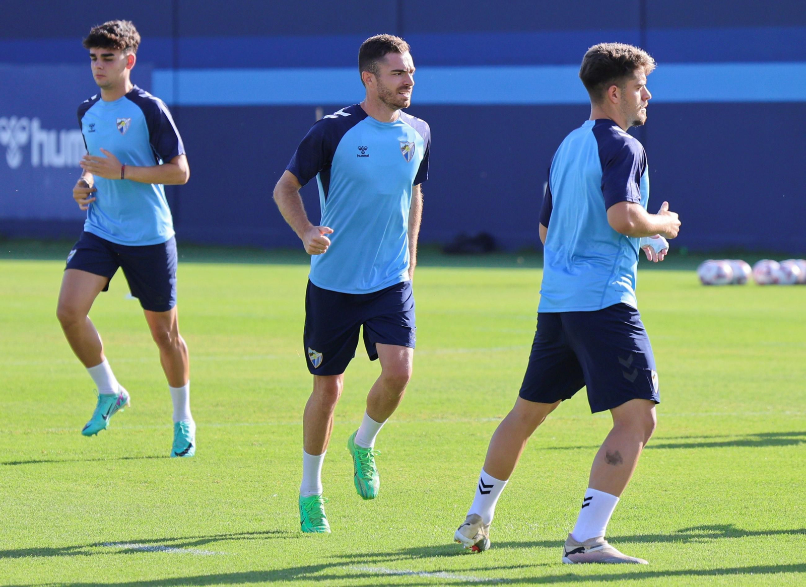Juan Hernández y Andrés Caro, en un entrenamiento.