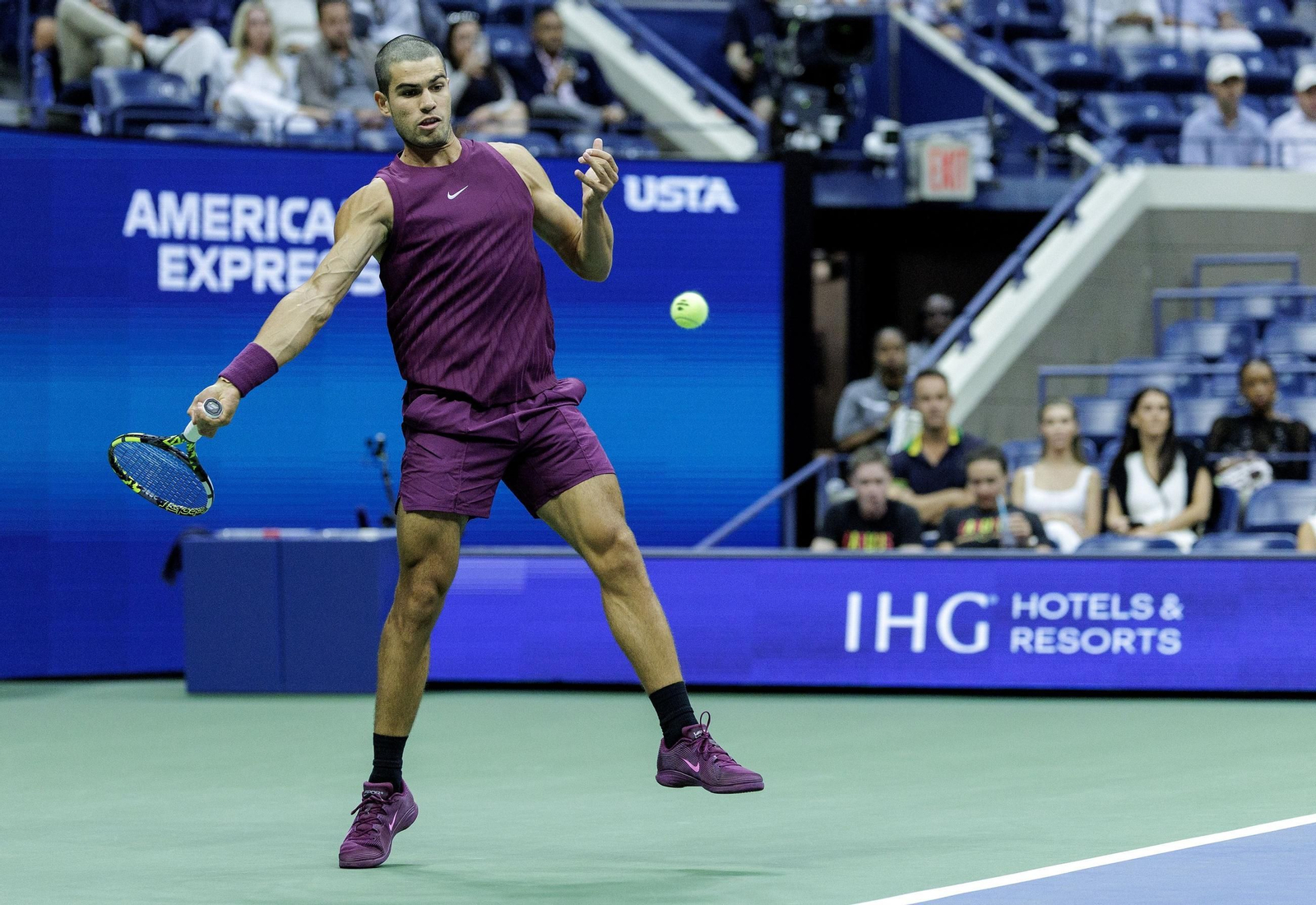 Las fotos del demoledor Alcaraz en la segunda ronda del US Open