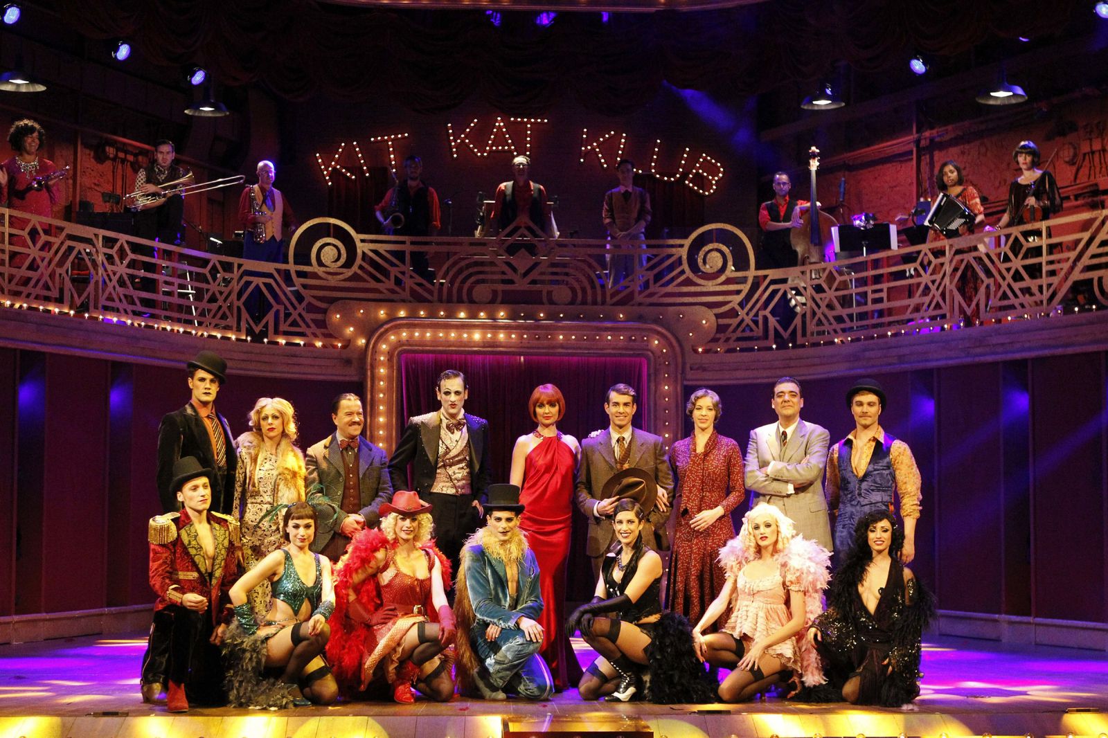 Los protagonistas de 'Cabaret', en el Teatro Rialto de Madrid.