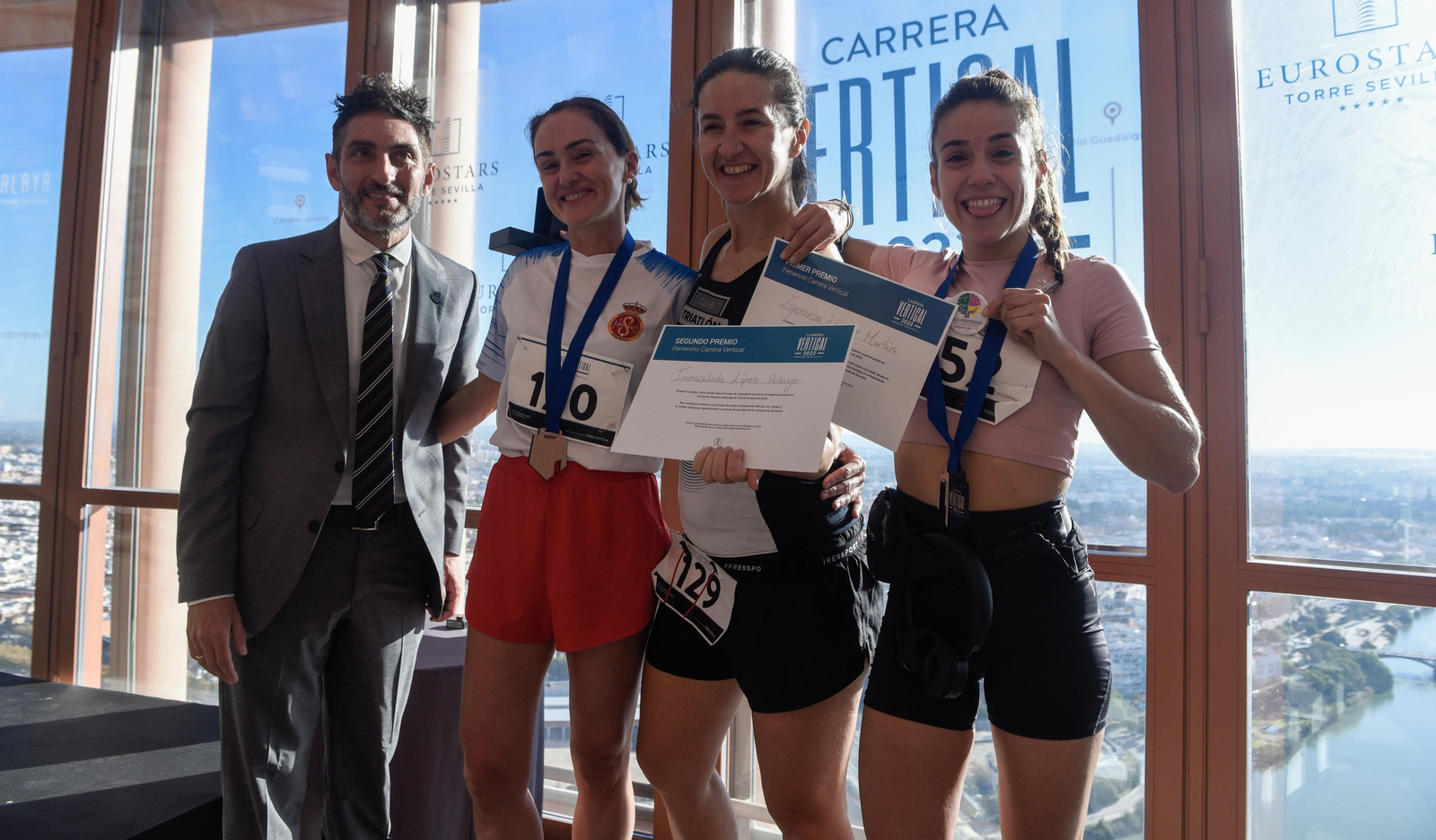 Imágenes de la I Carrera Vertical Eurostars Torre Sevilla
