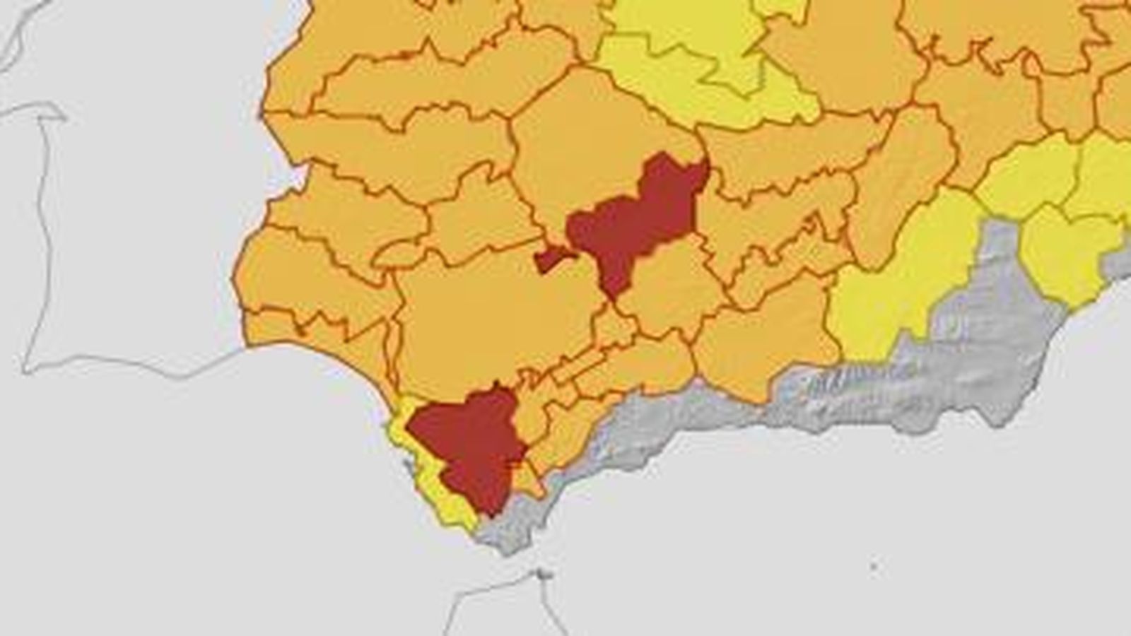 Avisos de la AEMET para el domingo en Cádiz y Andalucía.