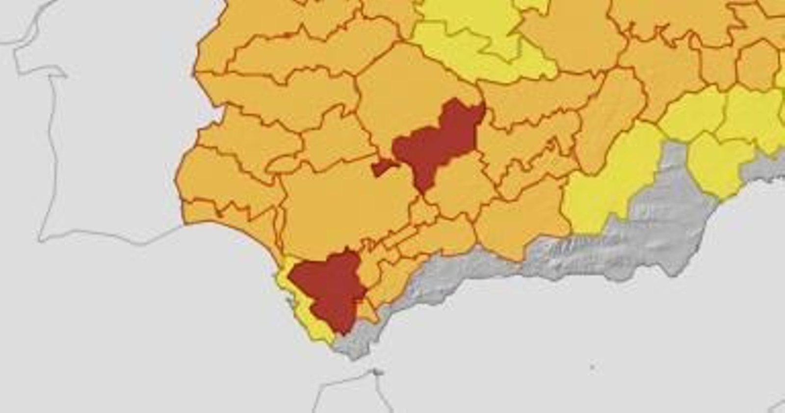Avisos de la AEMET para el domingo en Cádiz y Andalucía.