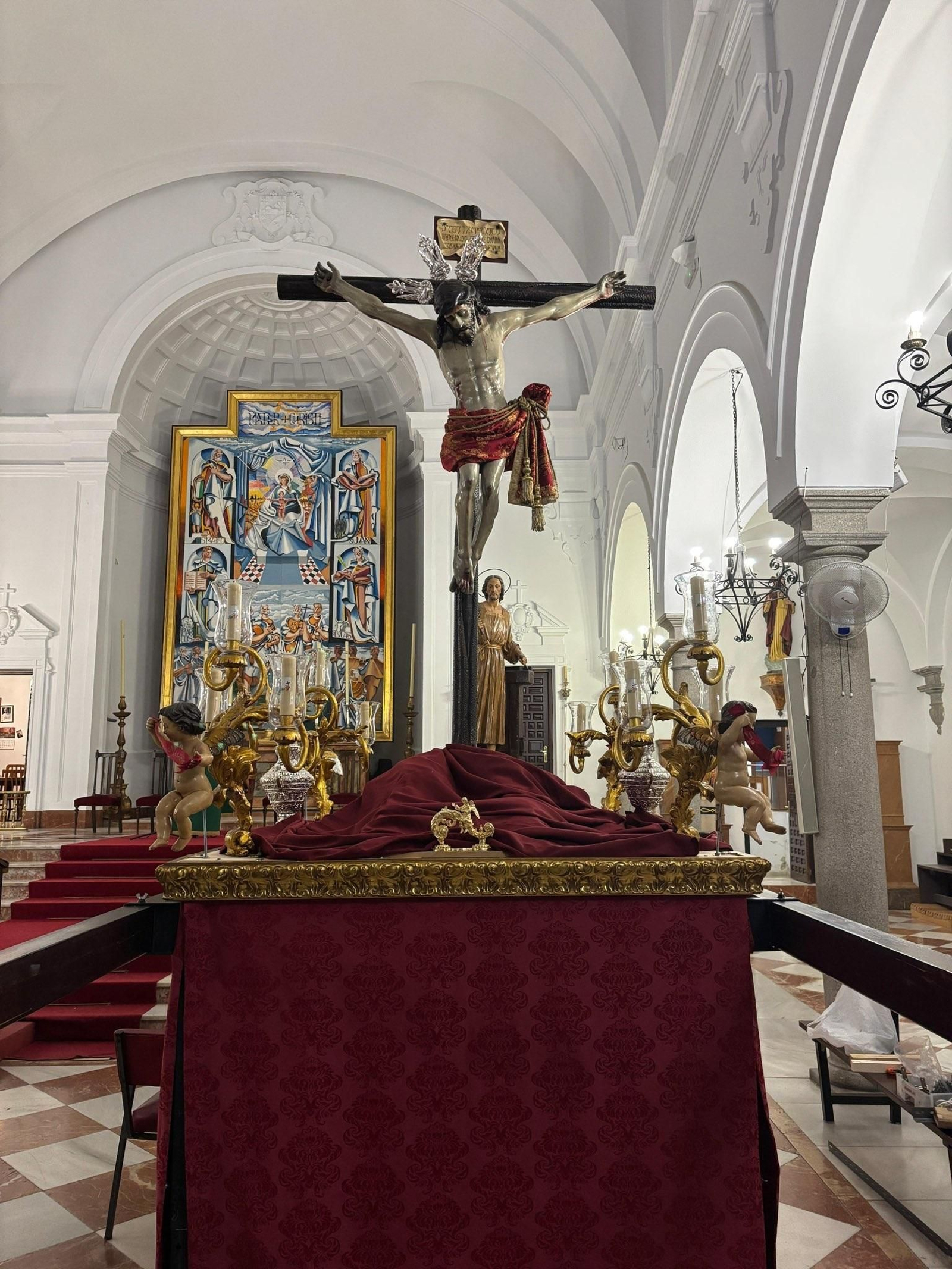 El Cristo del Amor, preparado para el vía crucis misionero de este viernes.